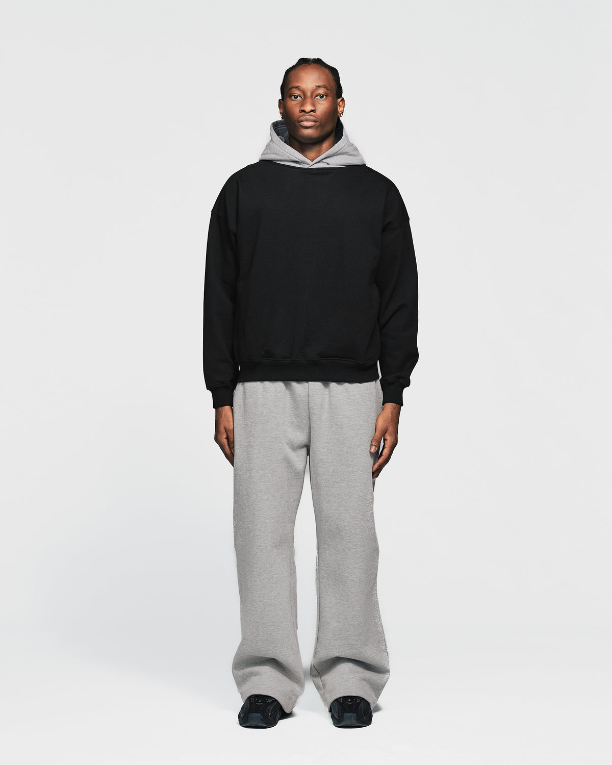 Two-Tone Hoodie - Black