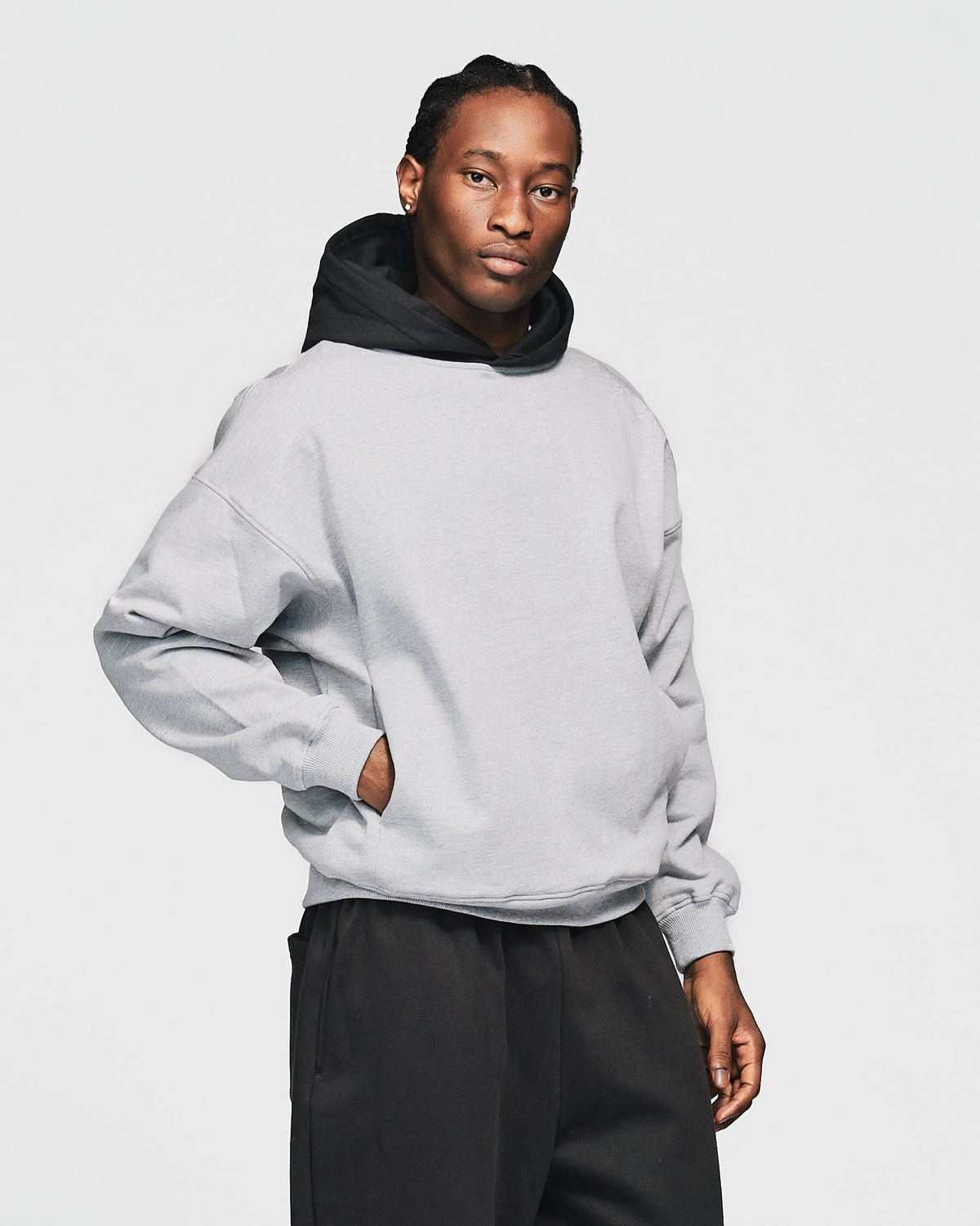 Two-Tone Hoodie - Grey