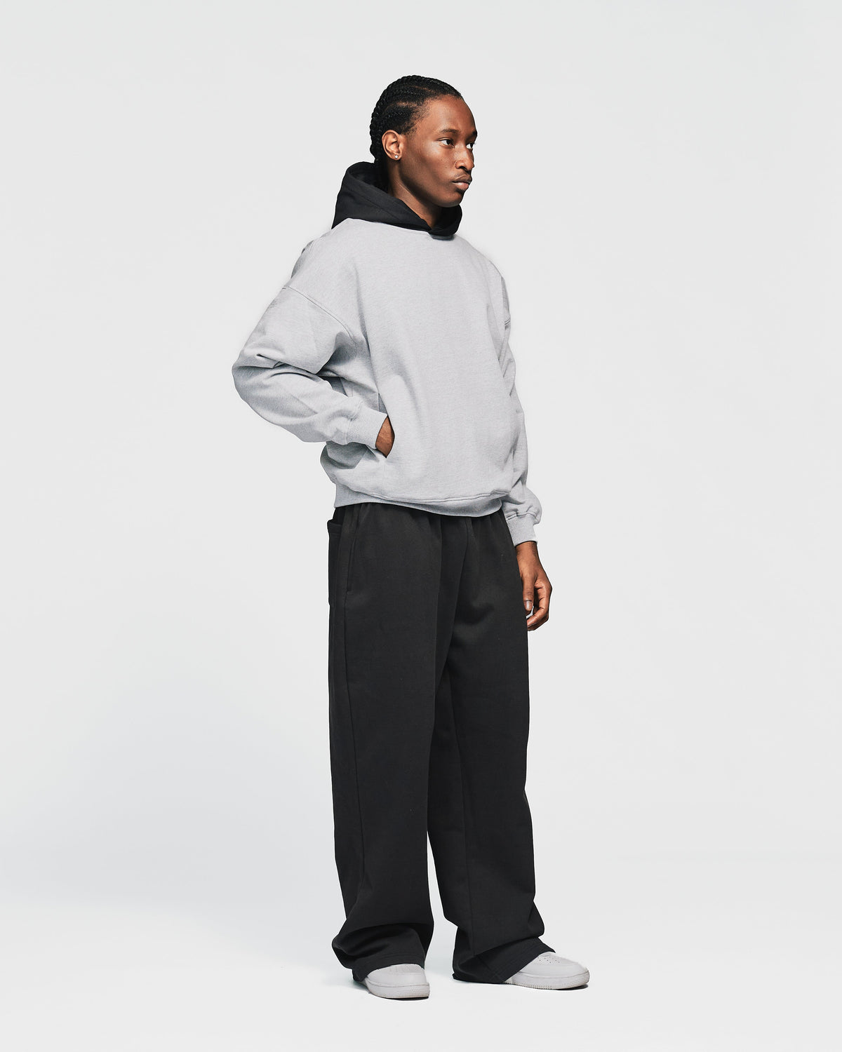 Two-Tone Hoodie - Grey