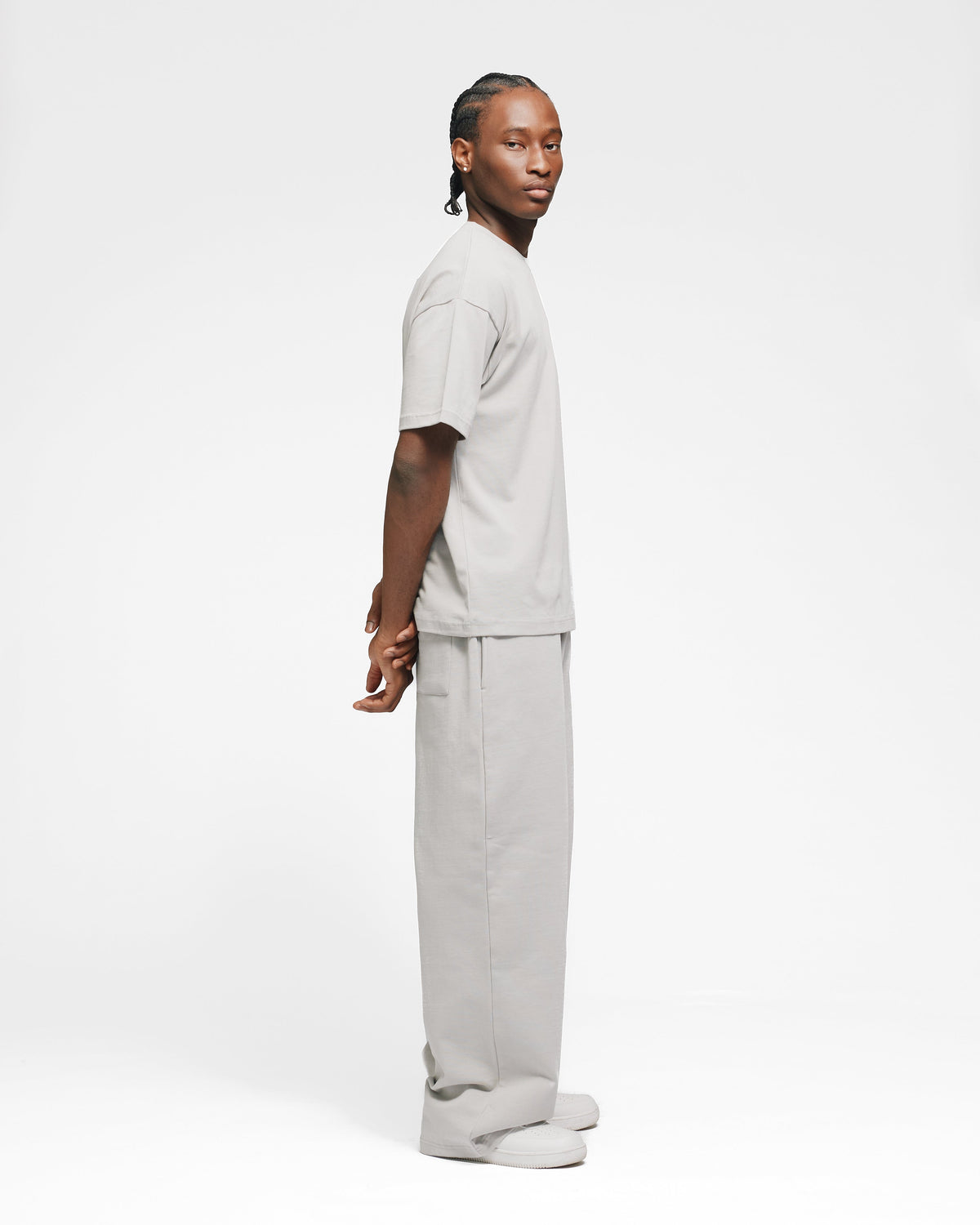 Drop Shoulder T-Shirt - Light Grey