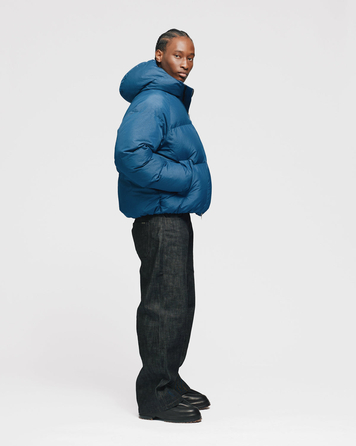 Hooded Puffer Jacket - Blue