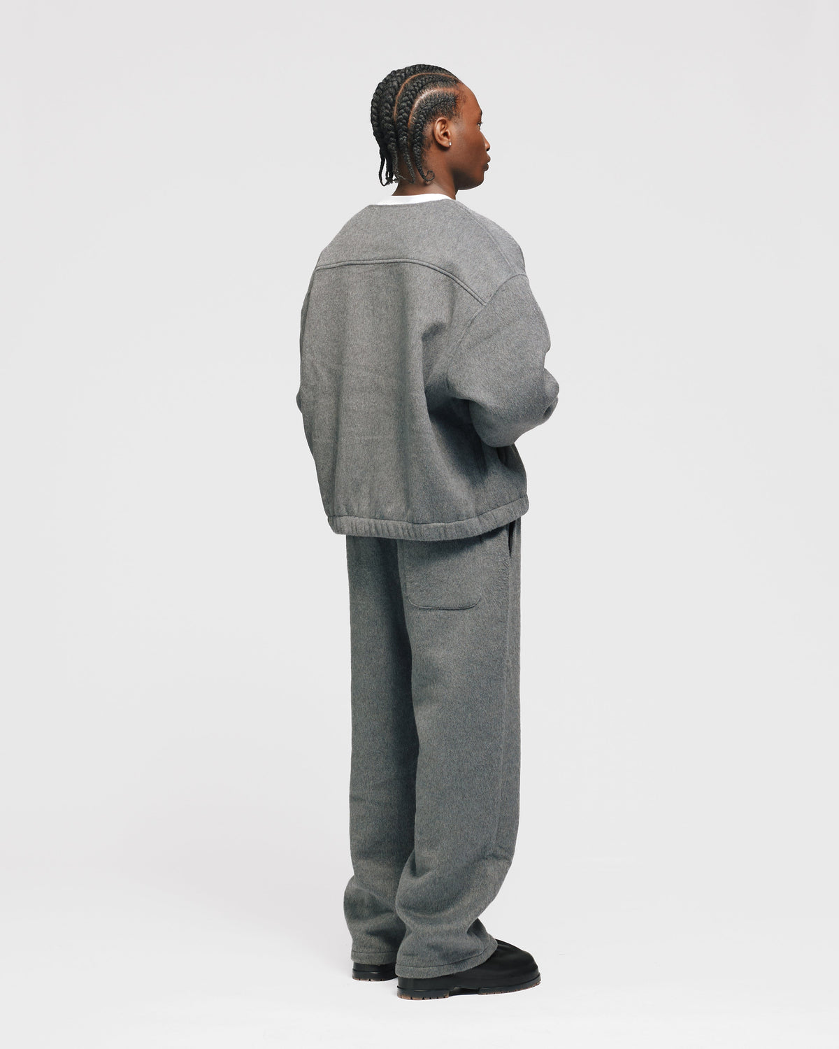 Wool Baggy Pant - Grey