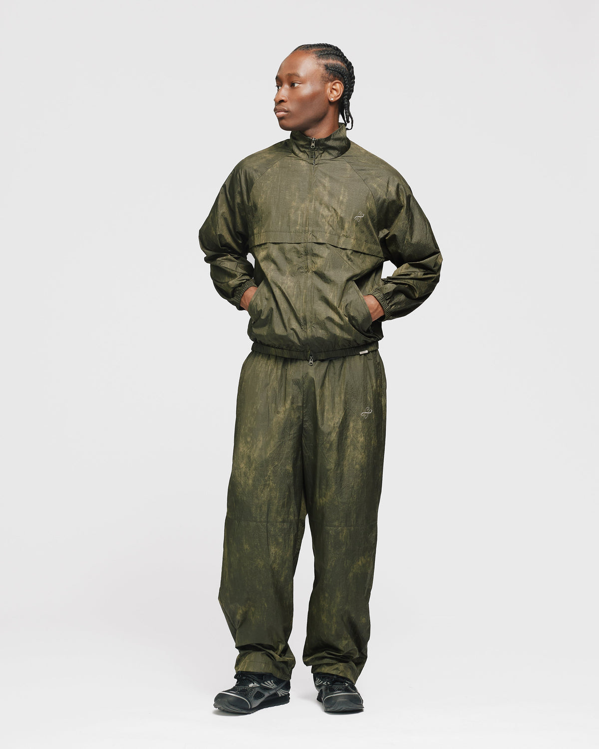 Vintage Baggy Track Pant - Olive