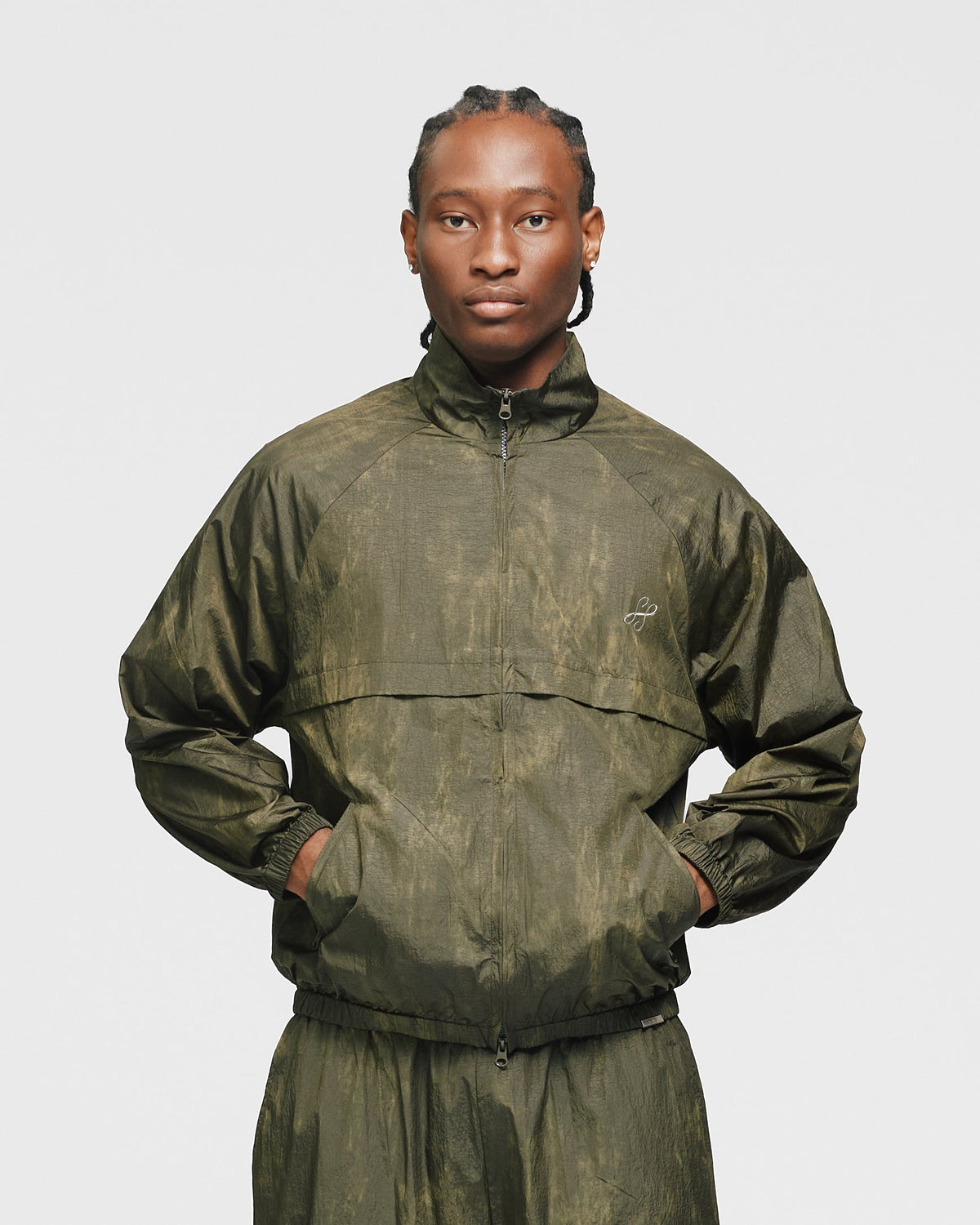 Vintage Track Jacket - Olive