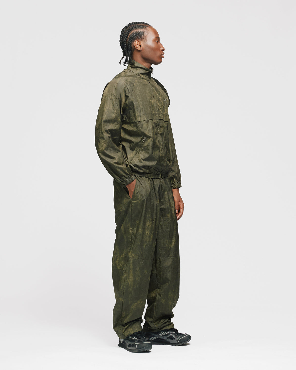Vintage Track Jacket - Olive