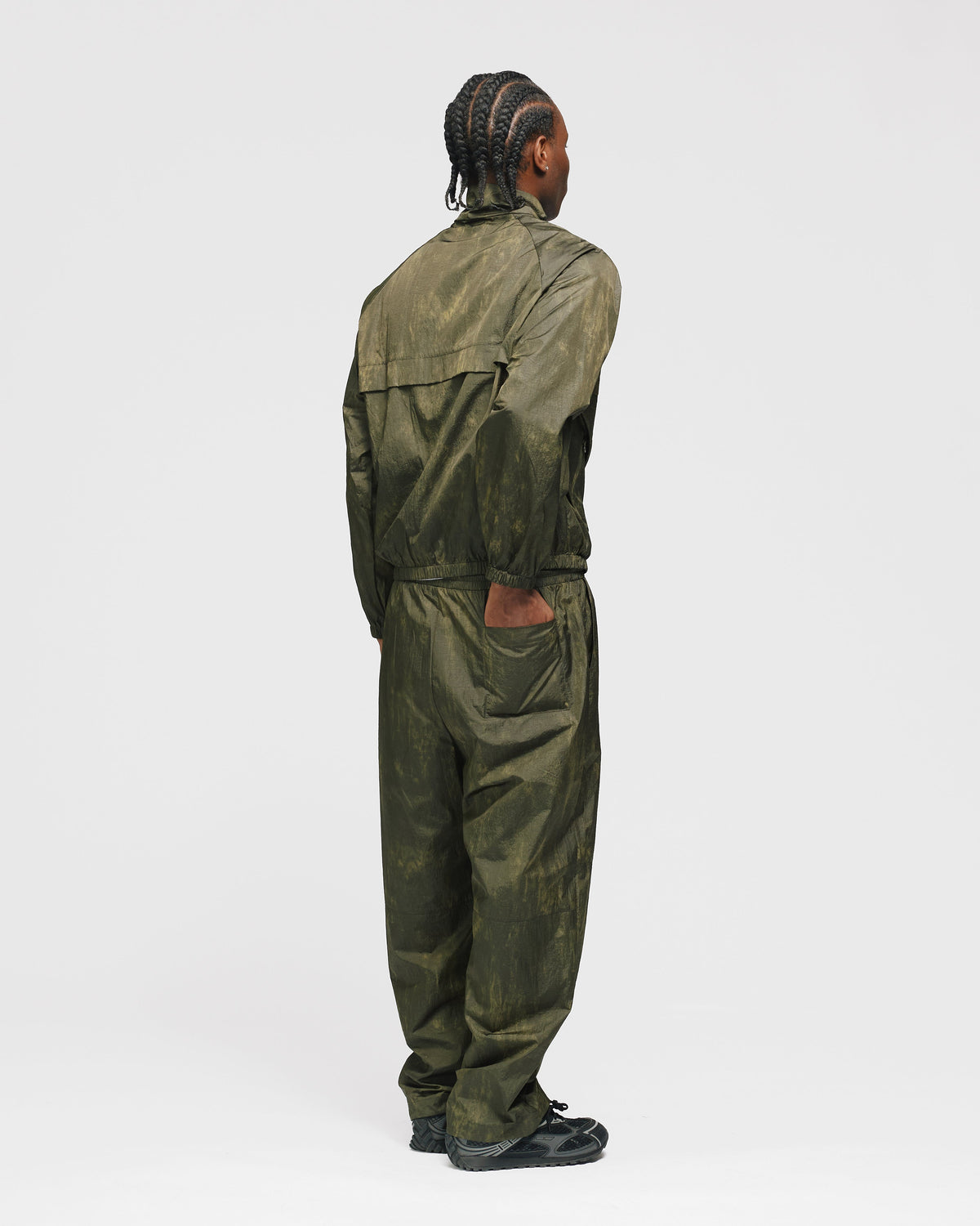 Vintage Baggy Track Pant - Olive