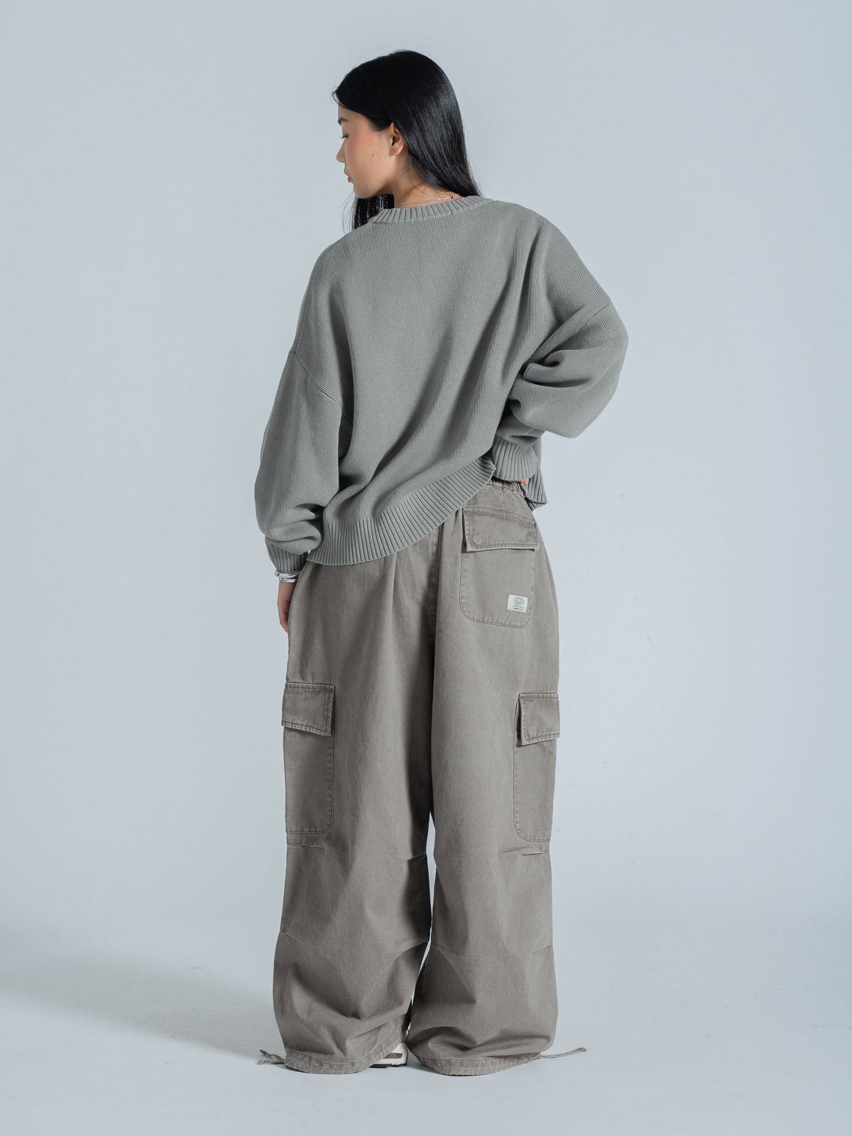 CURSIVE TEXT KNIT - MUTED SAGE