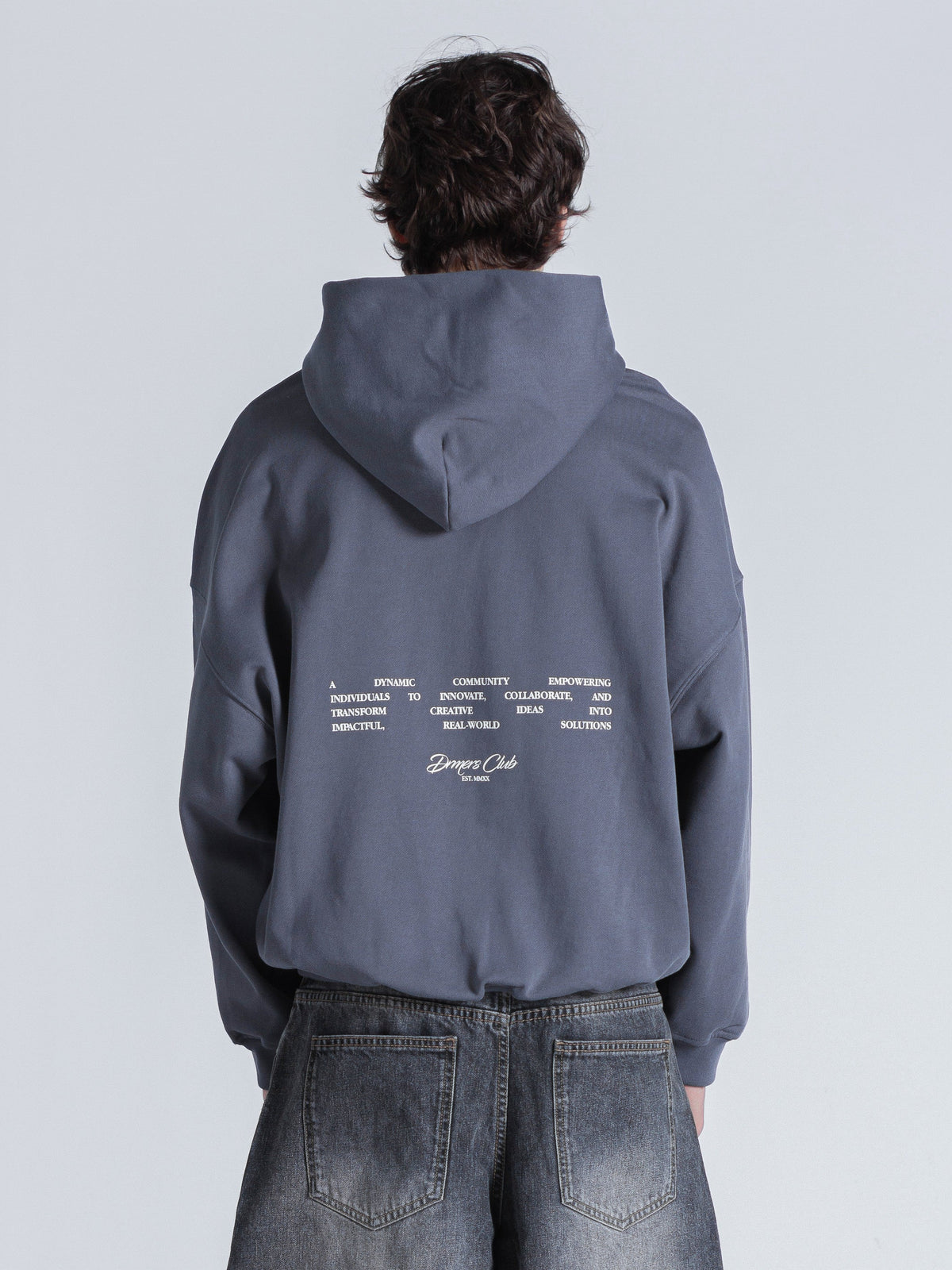 COMMUNITY HOODIE - CHARCOAL BLUE