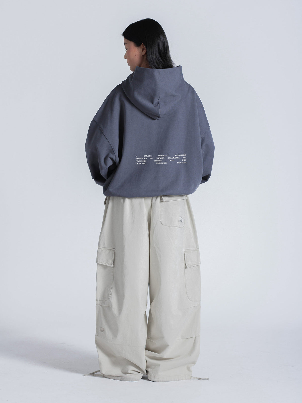 COMMUNITY HOODIE - CHARCOAL BLUE