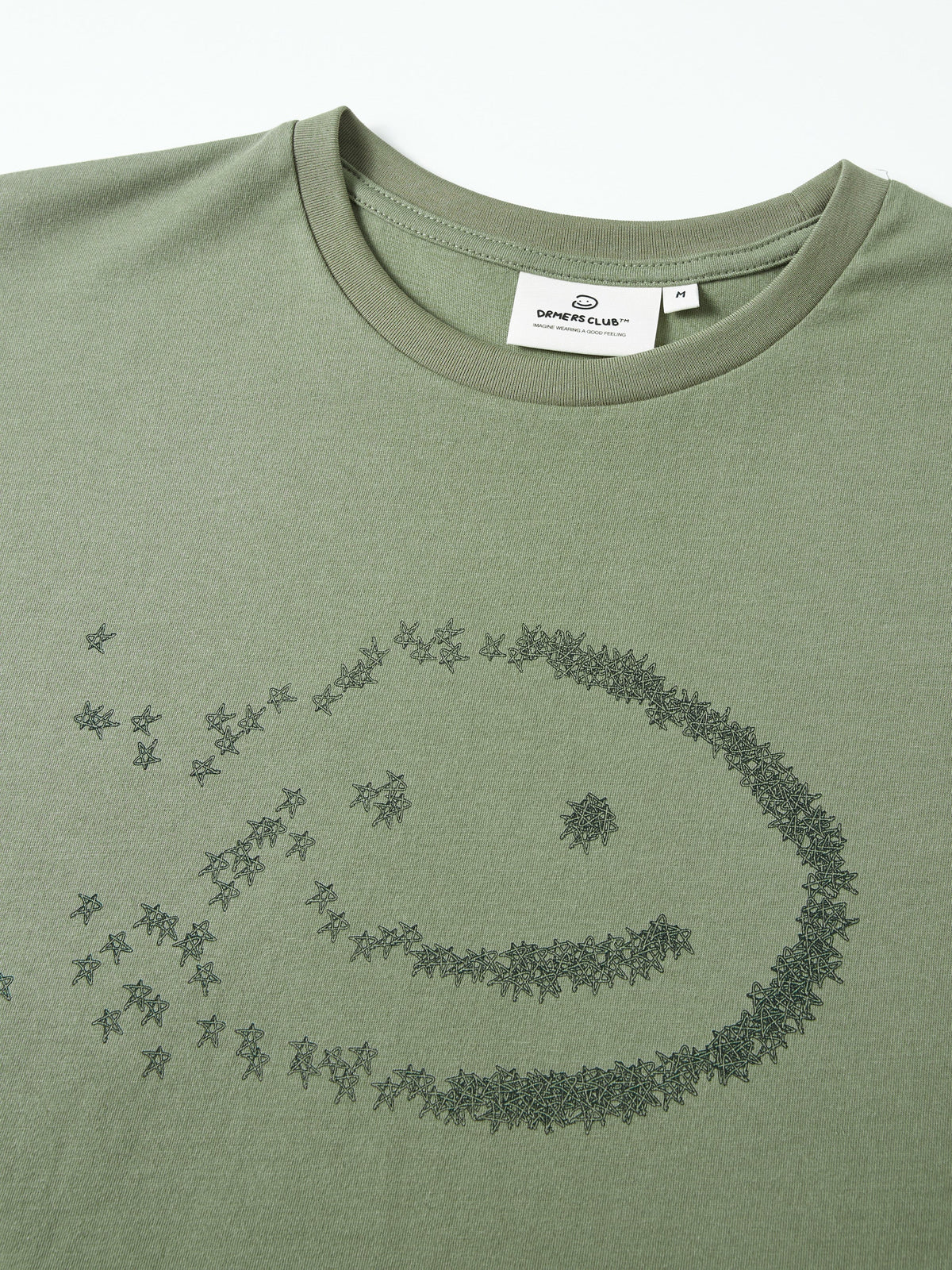 FADED STARS SMILEY TEE - GREEN