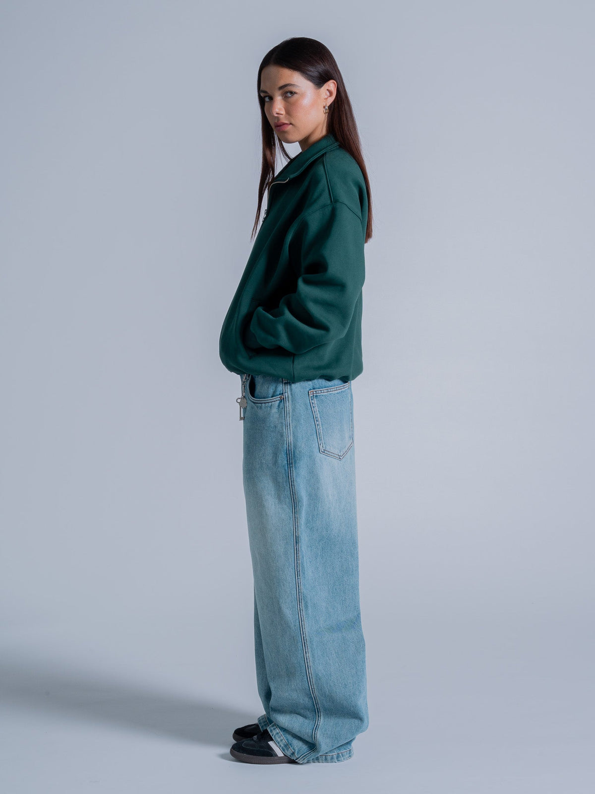 SIGNATURE BASIC QUARTER ZIP - CASTLETON GREEN