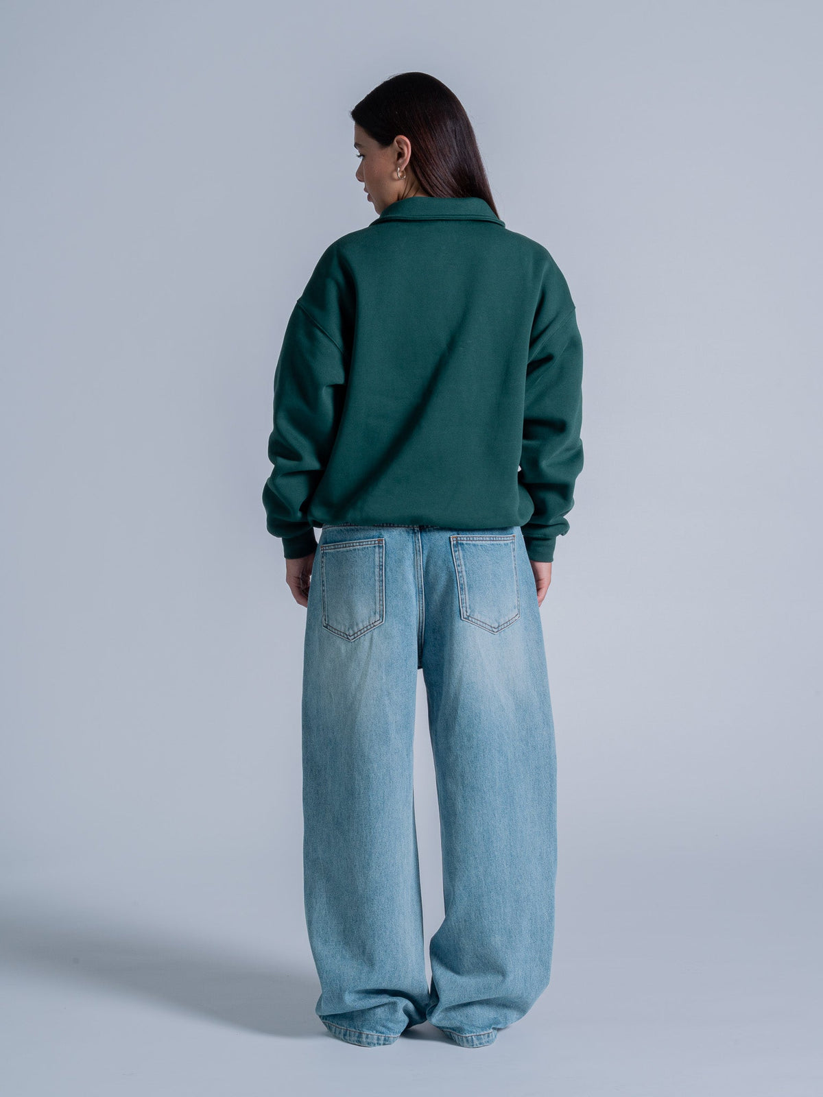 SIGNATURE BASIC QUARTER ZIP - CASTLETON GREEN