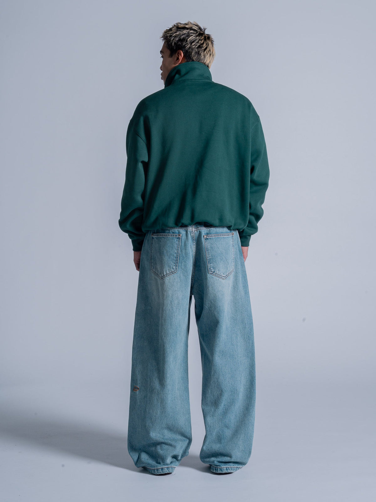 SIGNATURE BASIC QUARTER ZIP - CASTLETON GREEN