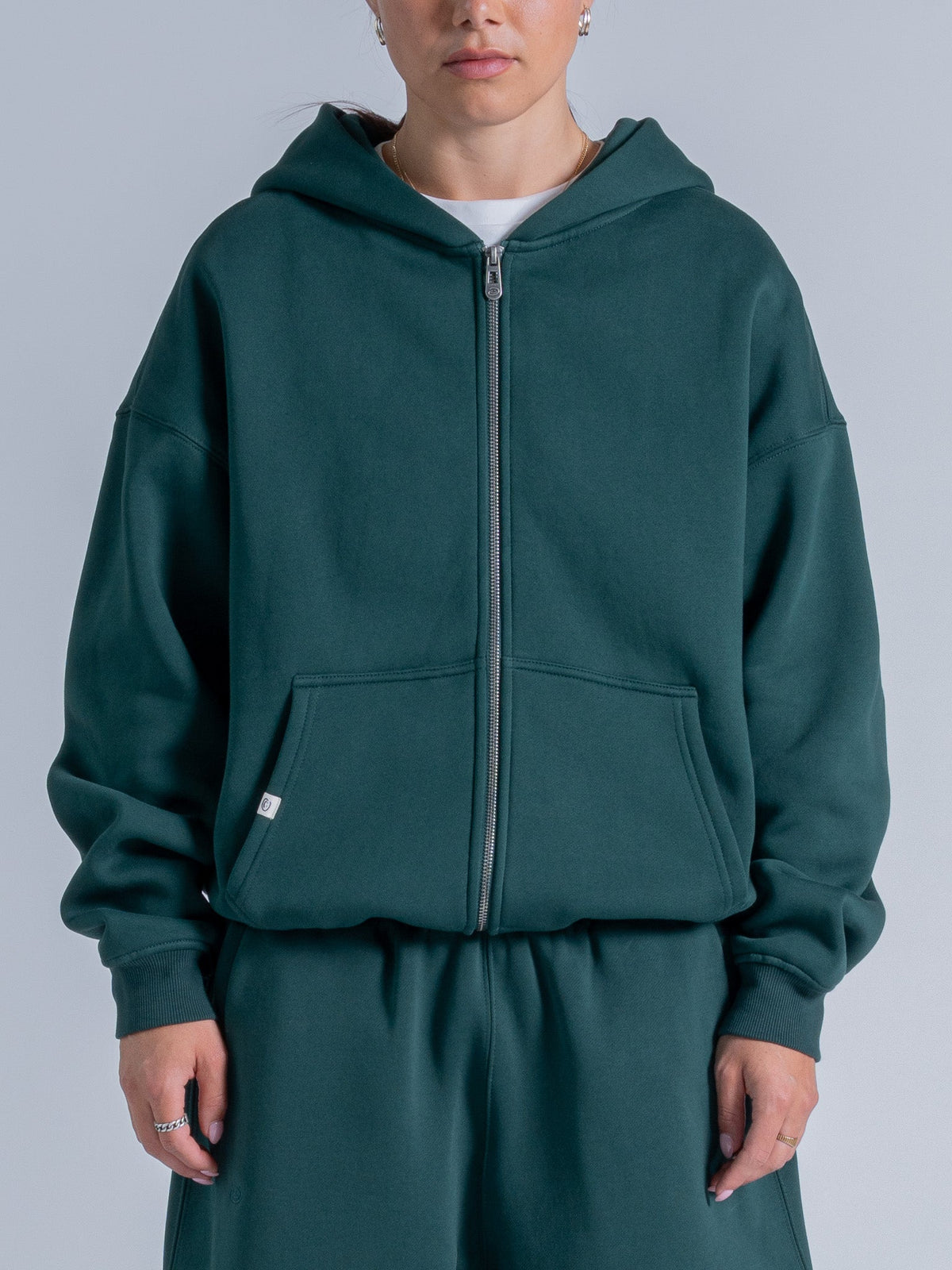 SIGNATURE BASIC ZIP UP - CASTLETON GREEN