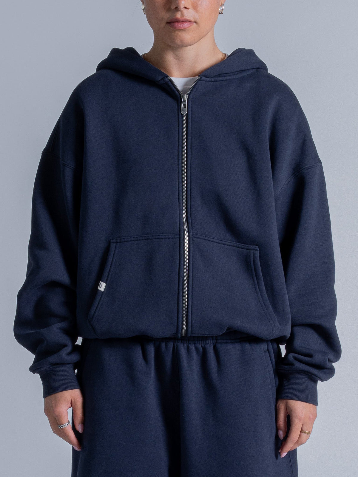 SIGNATURE BASIC ZIP UP - FADED NAVY