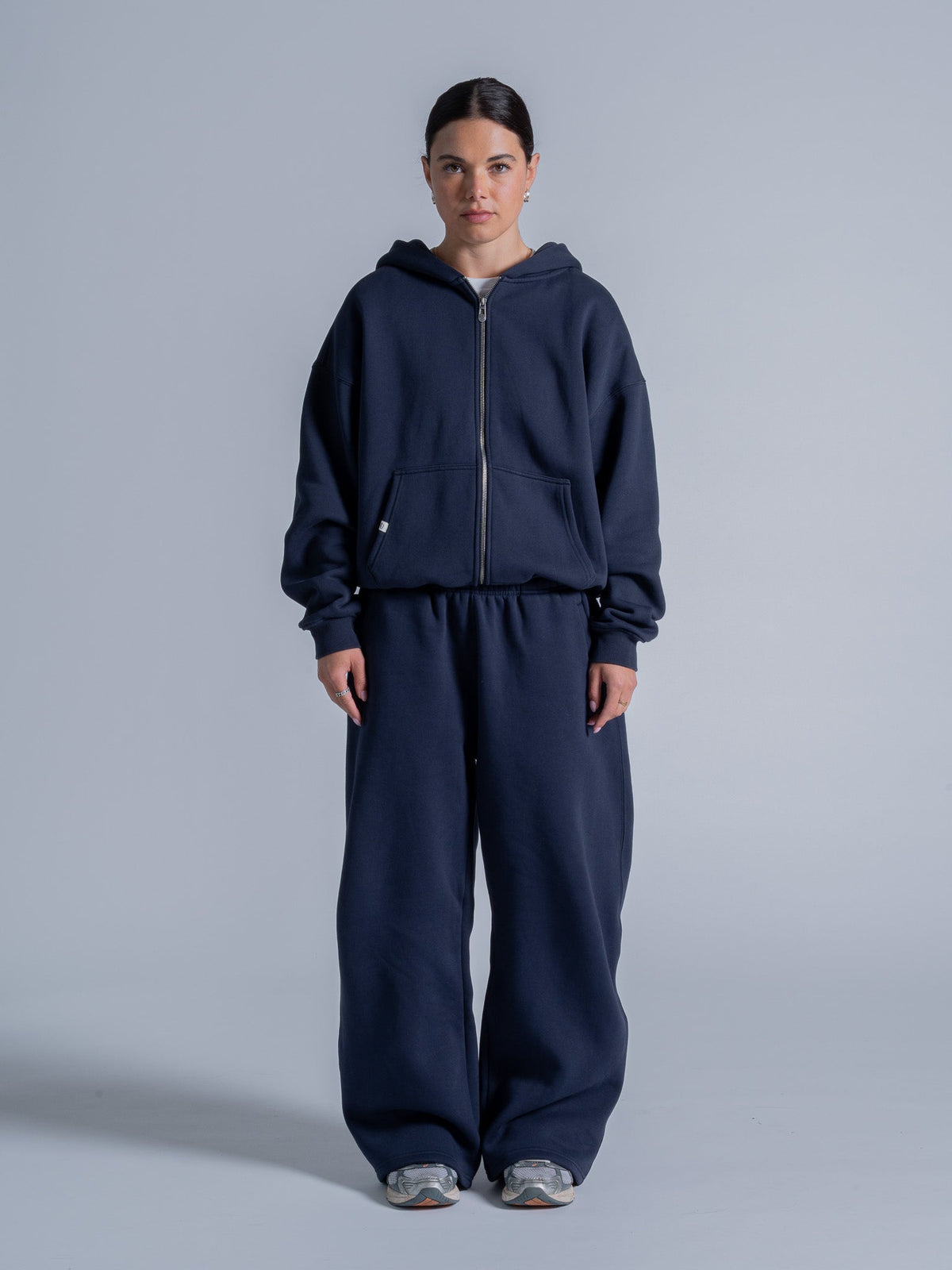 SIGNATURE BASIC ZIP UP - FADED NAVY