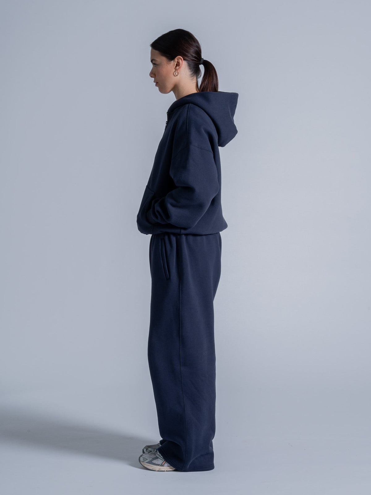 SIGNATURE BASIC ZIP UP - FADED NAVY