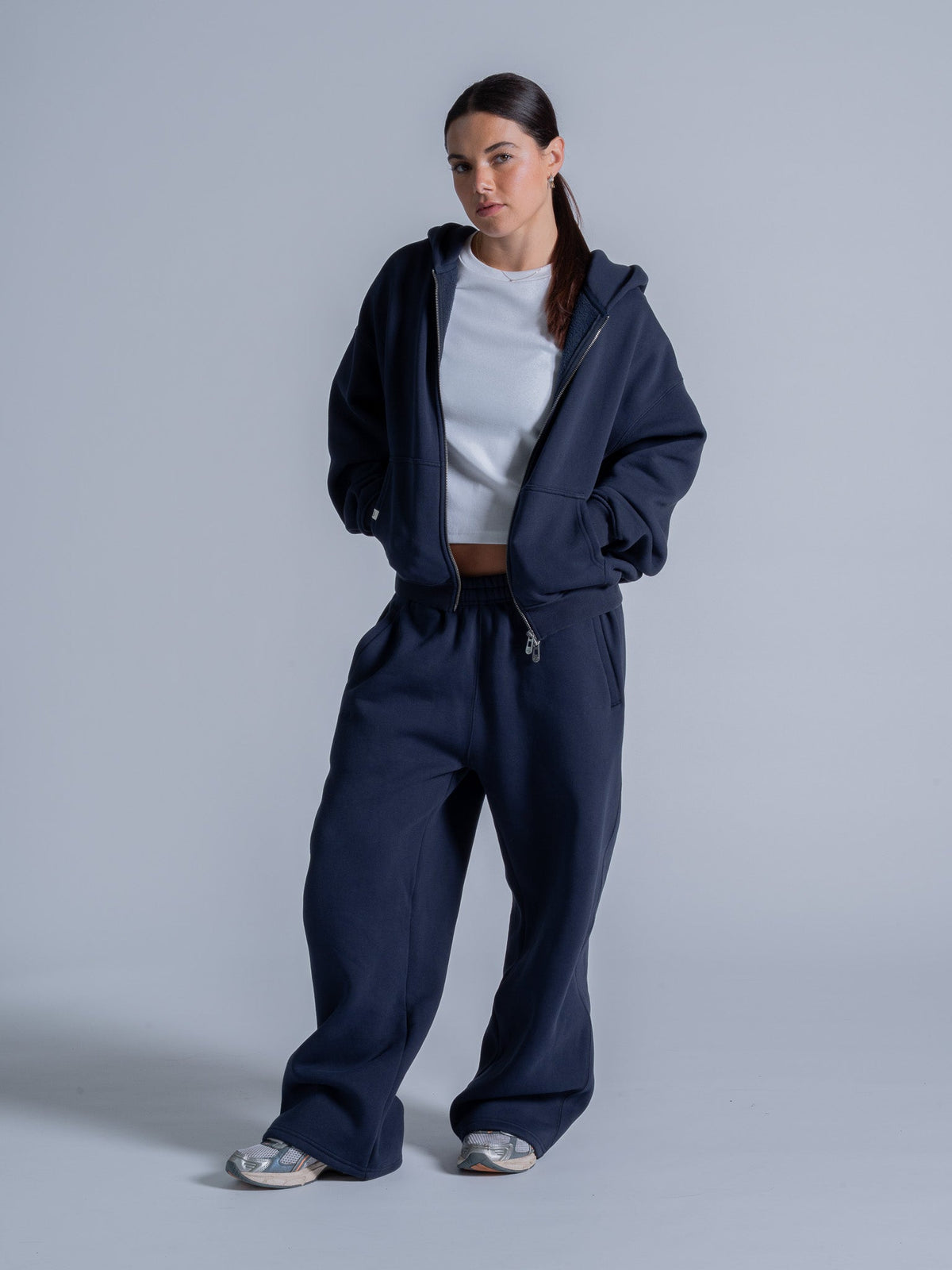 SIGNATURE BASIC ZIP UP - FADED NAVY