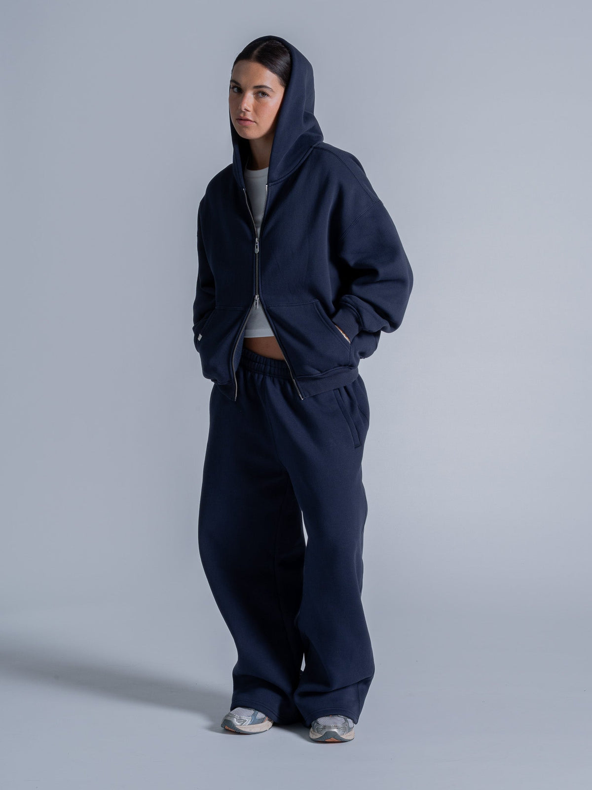 SIGNATURE BASIC ZIP UP - FADED NAVY