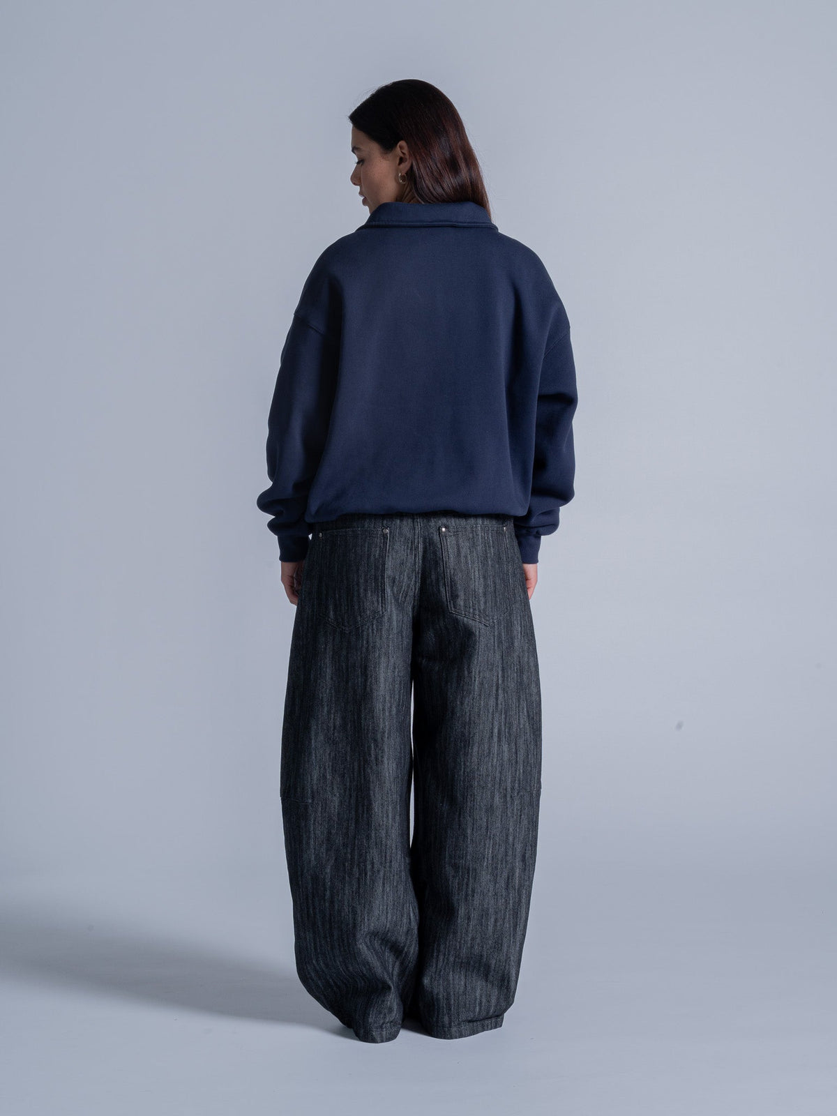 SIGNATURE BASIC QUARTER ZIP - FADED NAVY