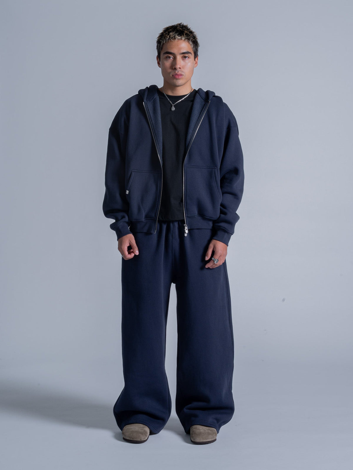 SIGNATURE BASIC ZIP UP - FADED NAVY