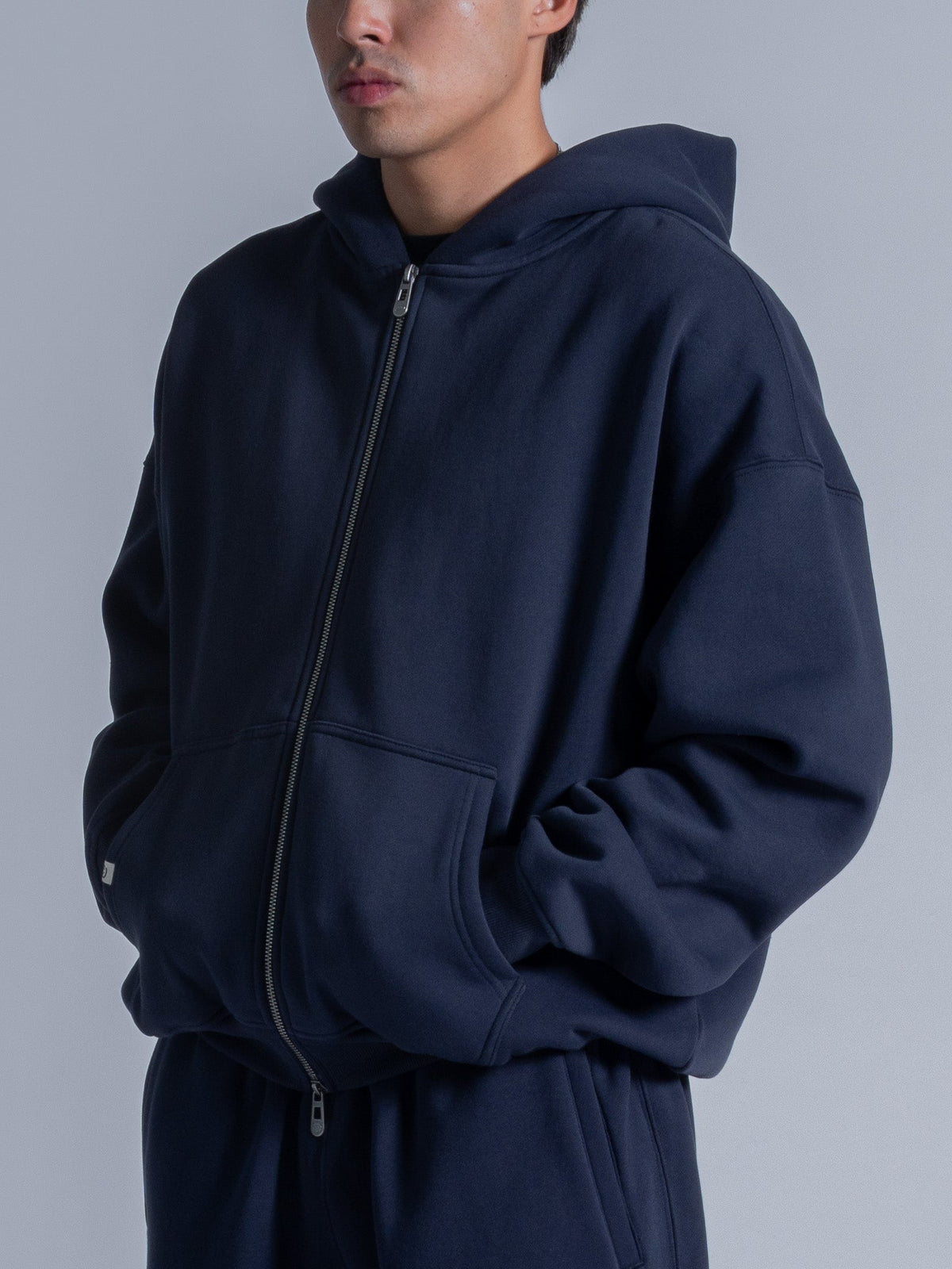 SIGNATURE BASIC ZIP UP - FADED NAVY