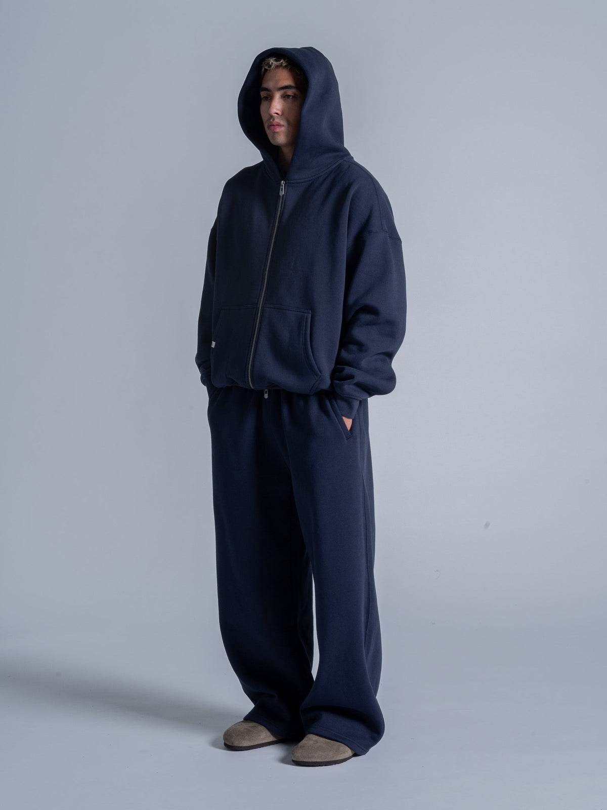 SIGNATURE BASIC ZIP UP - FADED NAVY