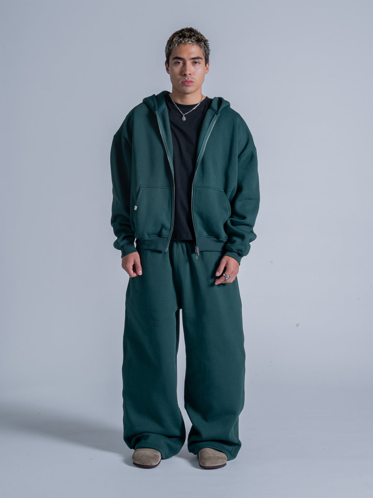 SIGNATURE BASIC ZIP UP - CASTLETON GREEN