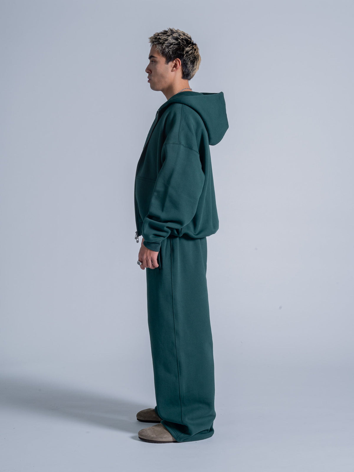 SIGNATURE BASIC ZIP UP - CASTLETON GREEN