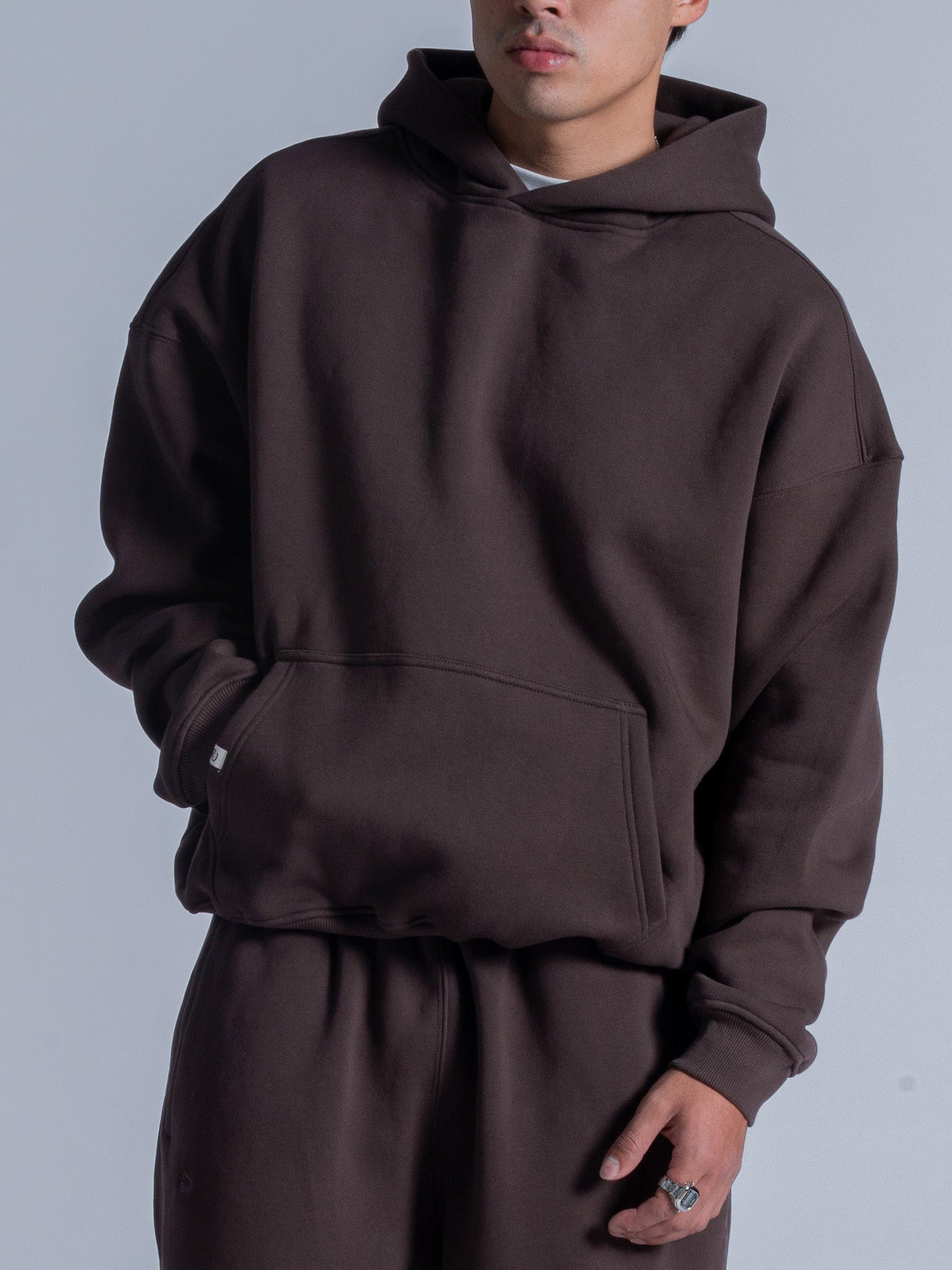 SIGNATURE BASIC HOODIE - COFFEE BROWN