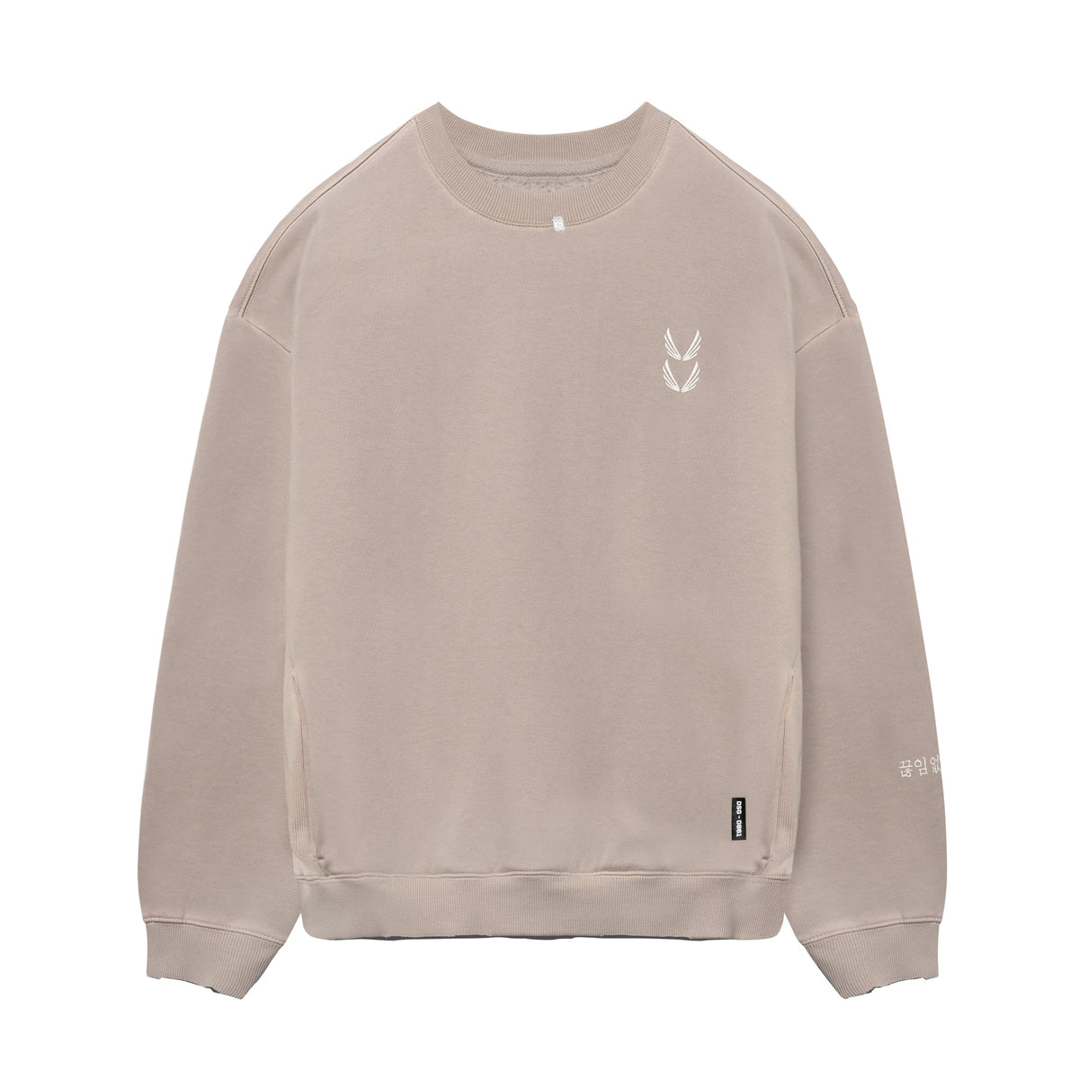 0861. Tech Essential™ Distressed Crewneck - Faded Chai