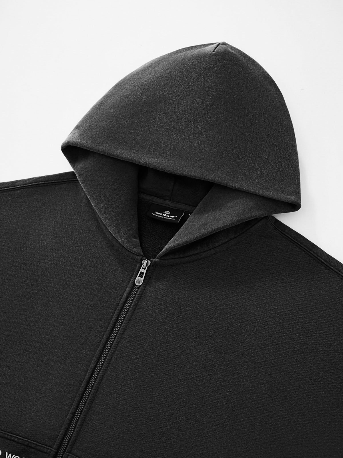 FLOATING LETTERS ZIP UP - VINTAGE BLACK