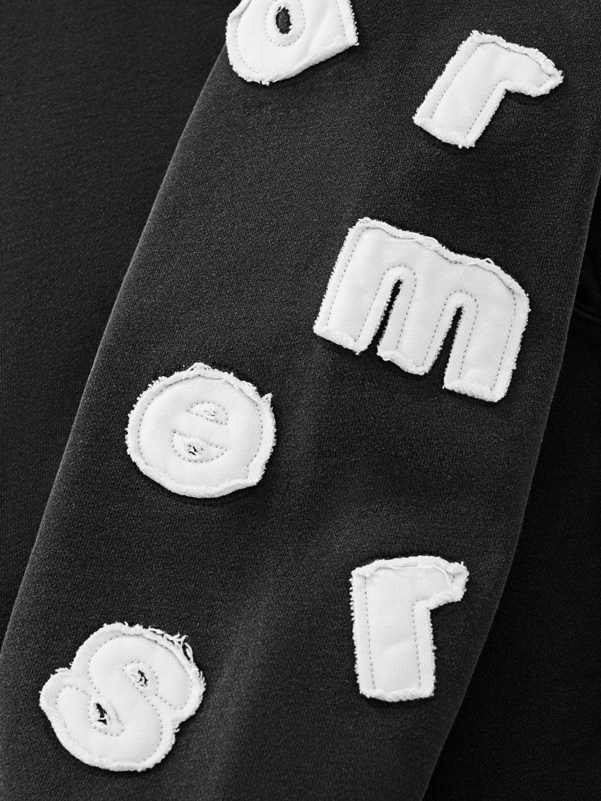 FLOATING LETTERS ZIP UP - VINTAGE BLACK