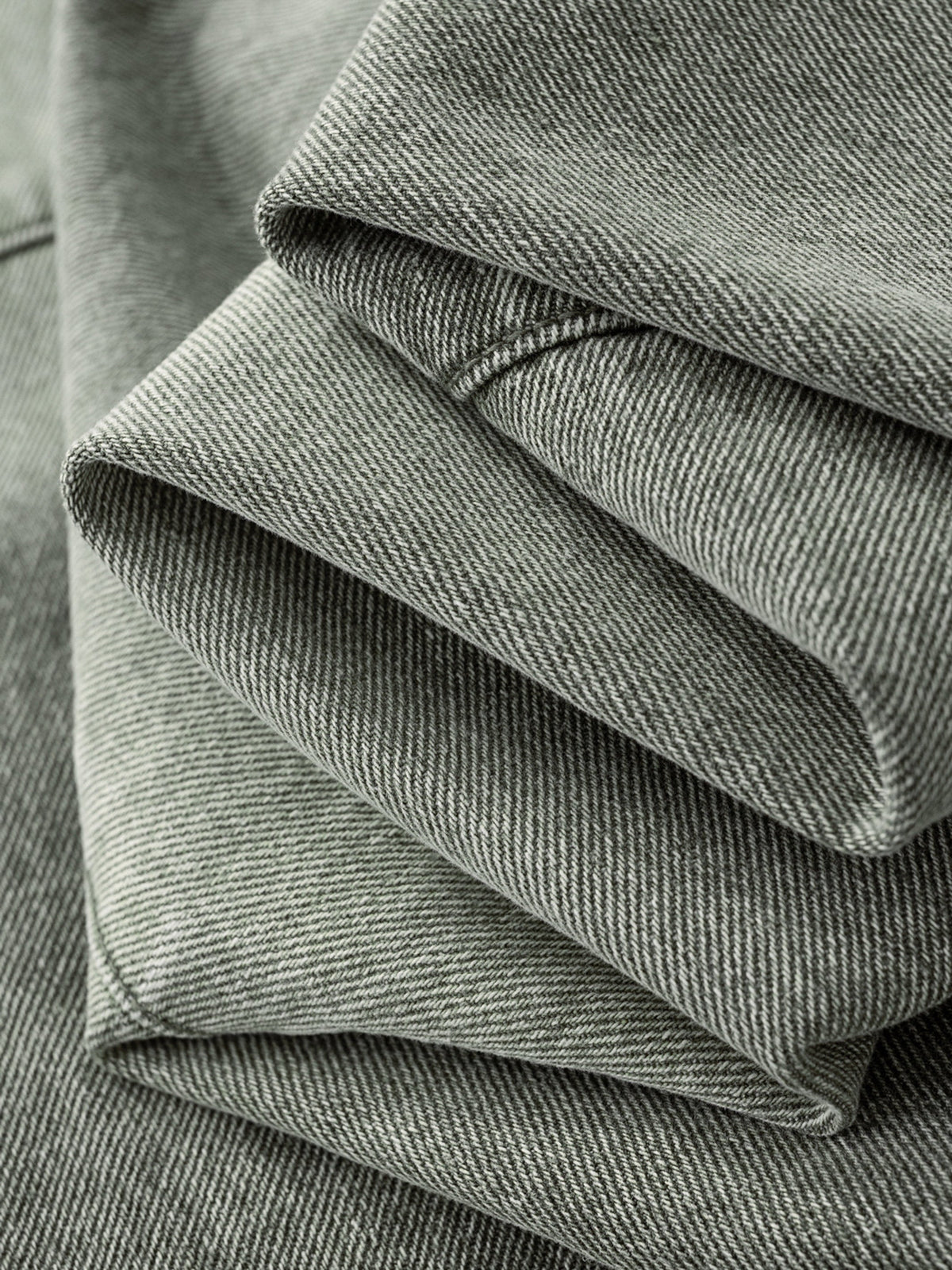 PANEL DENIM JEANS - WASHED GREEN