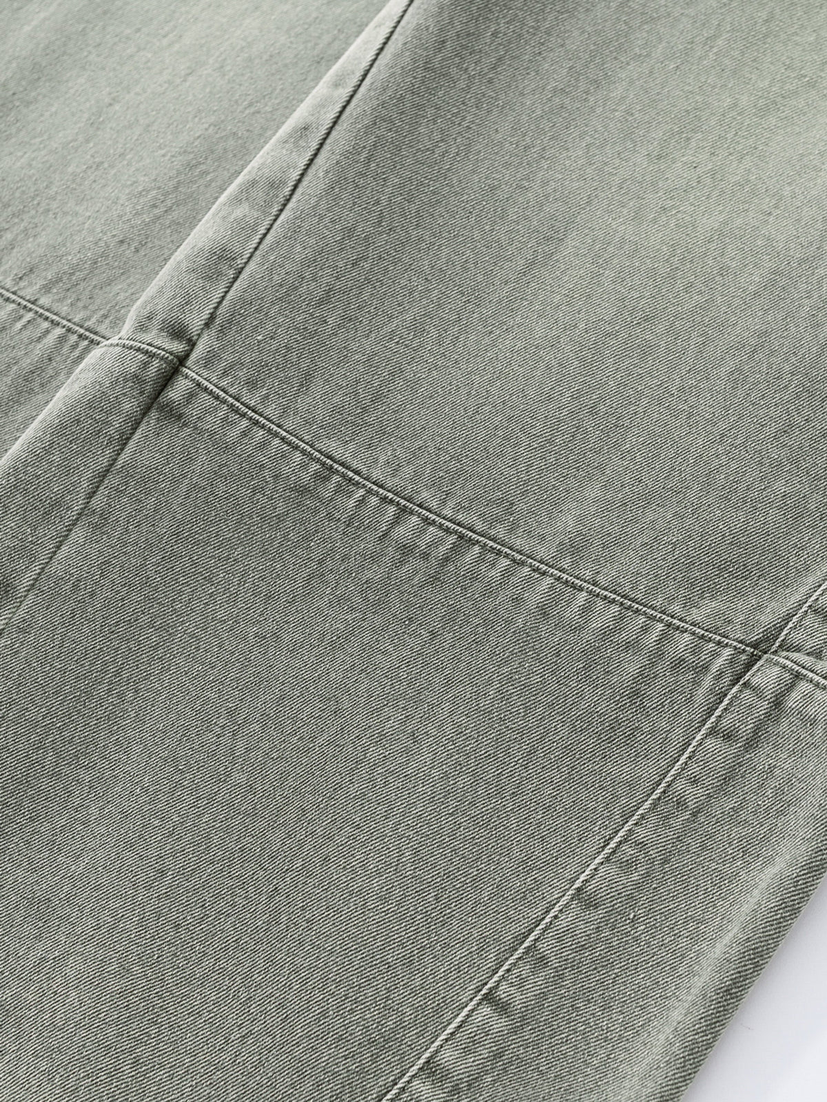 PANEL DENIM JEANS - WASHED GREEN