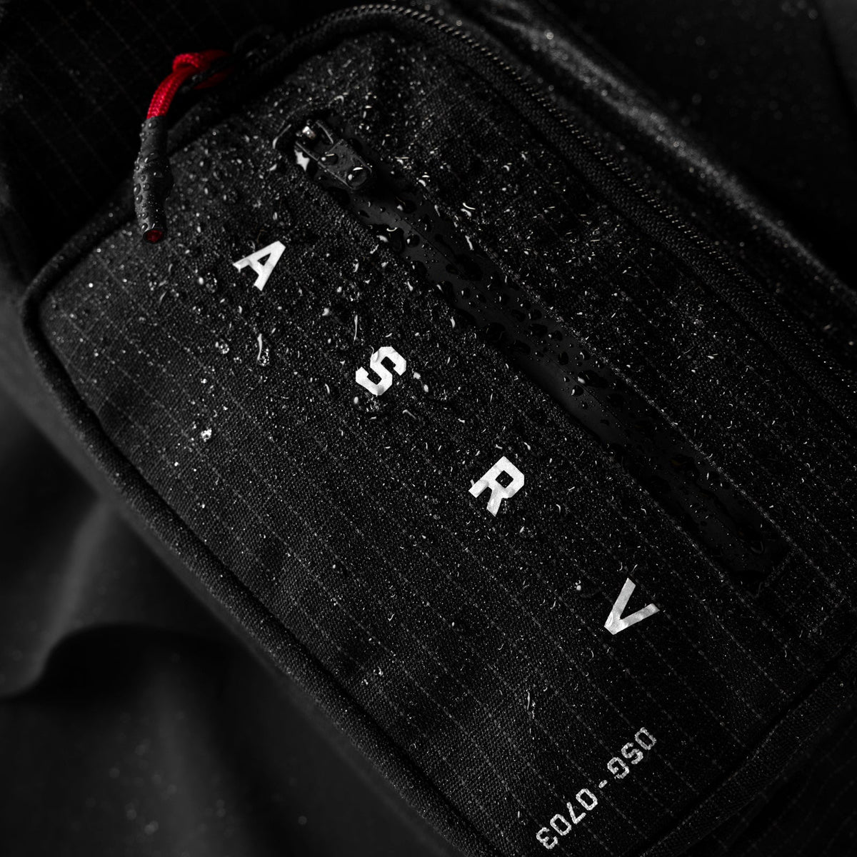 0703. Cordura® Tech Crossbody Pack - Black "Grid"