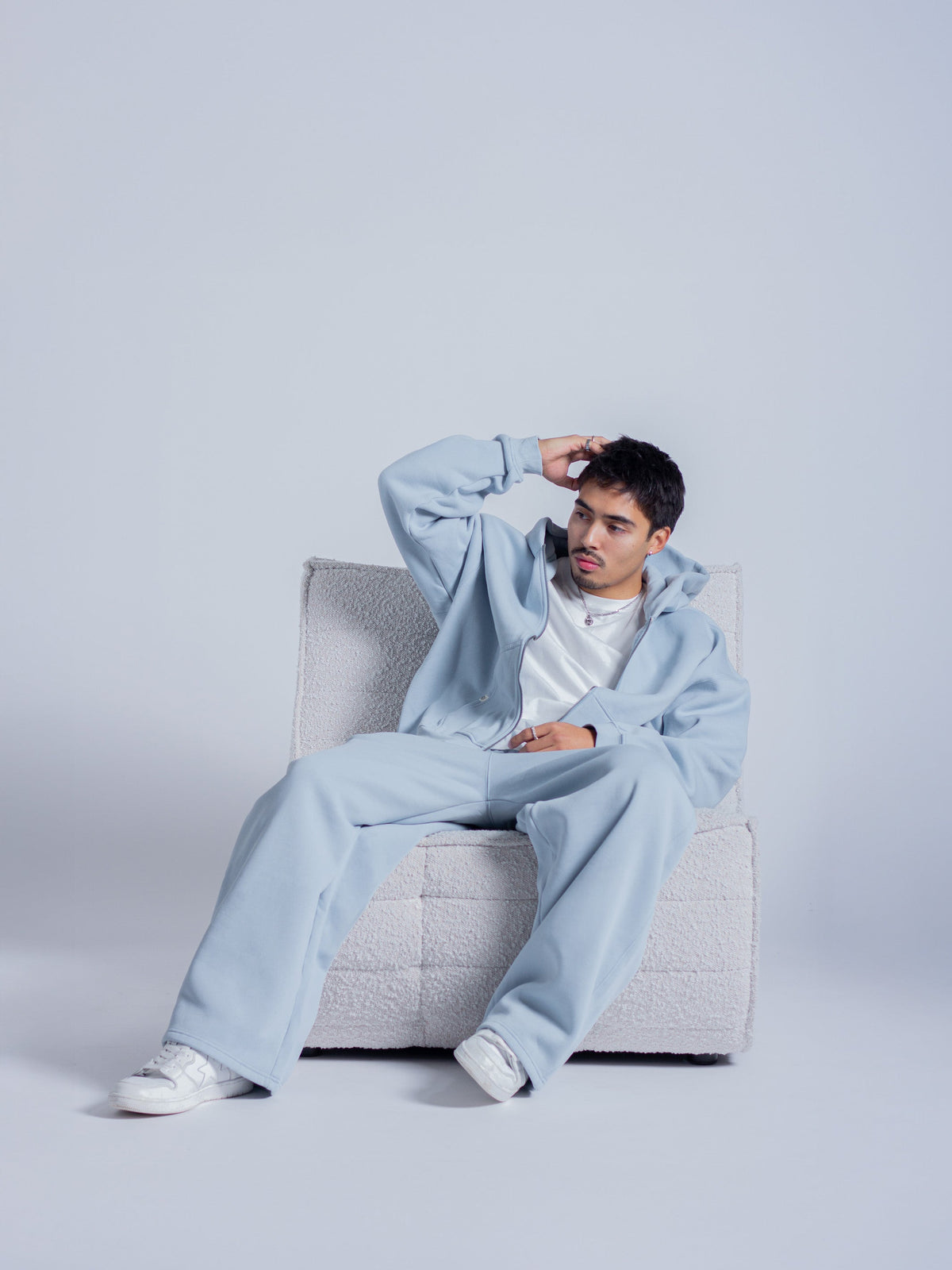 SIGNATURE BASIC ZIP UP - SKY BLUE