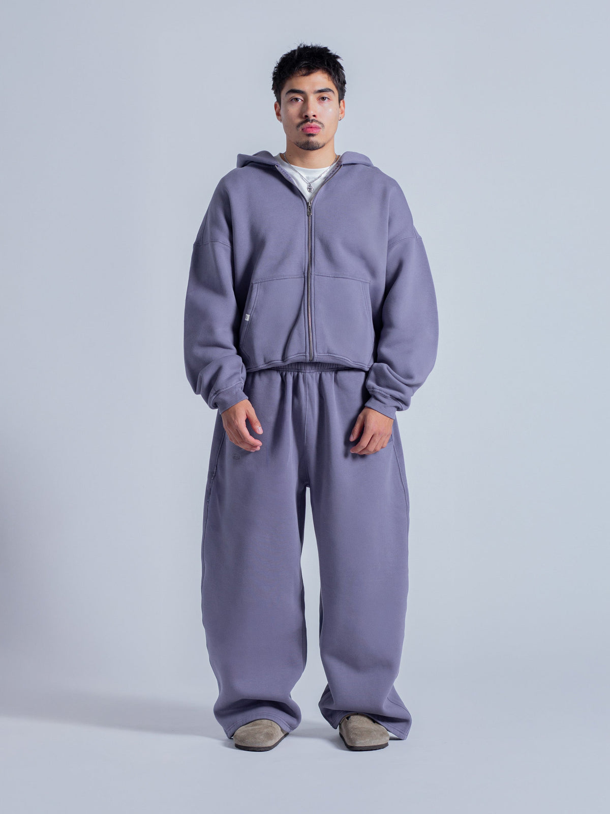 SIGNATURE BASIC ZIP UP - DUSTY VIOLET