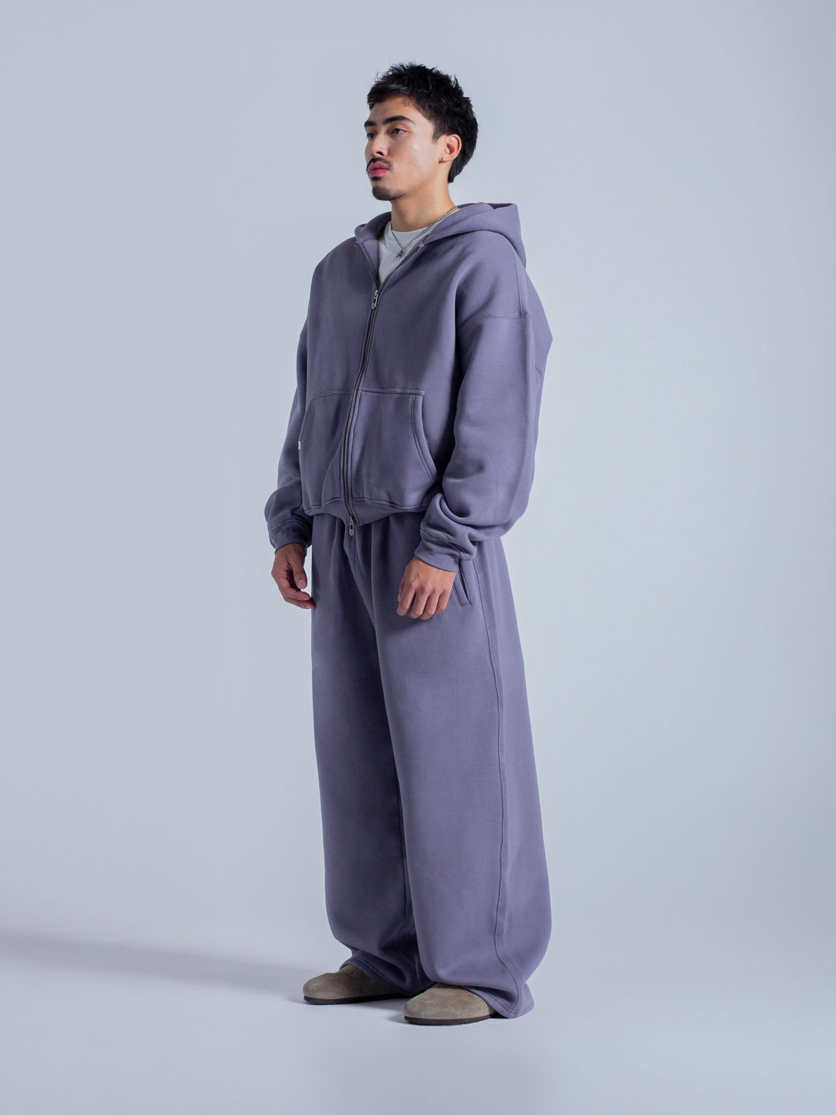 SIGNATURE BASIC ZIP UP - DUSTY VIOLET