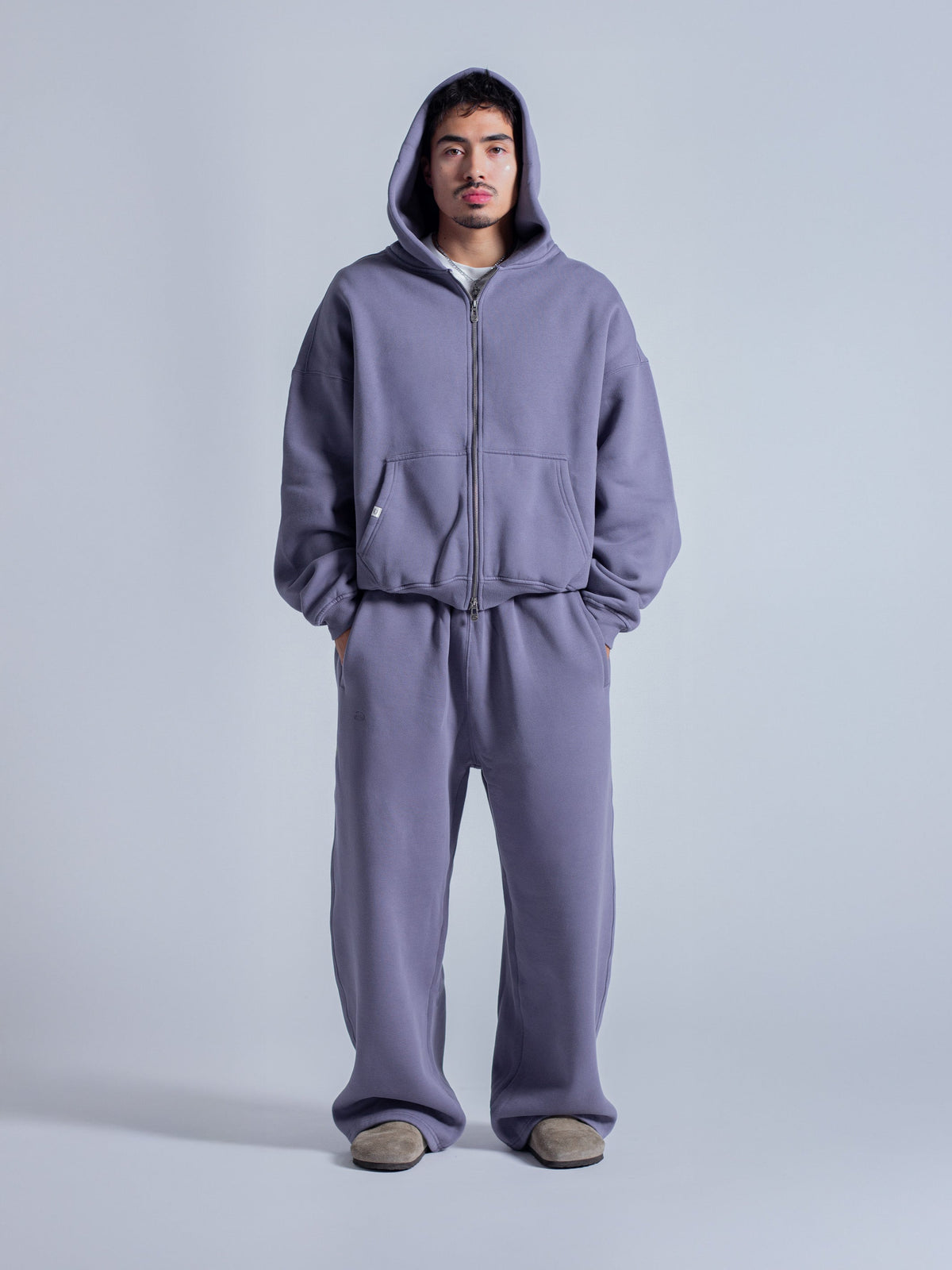 SIGNATURE BASIC ZIP UP - DUSTY VIOLET