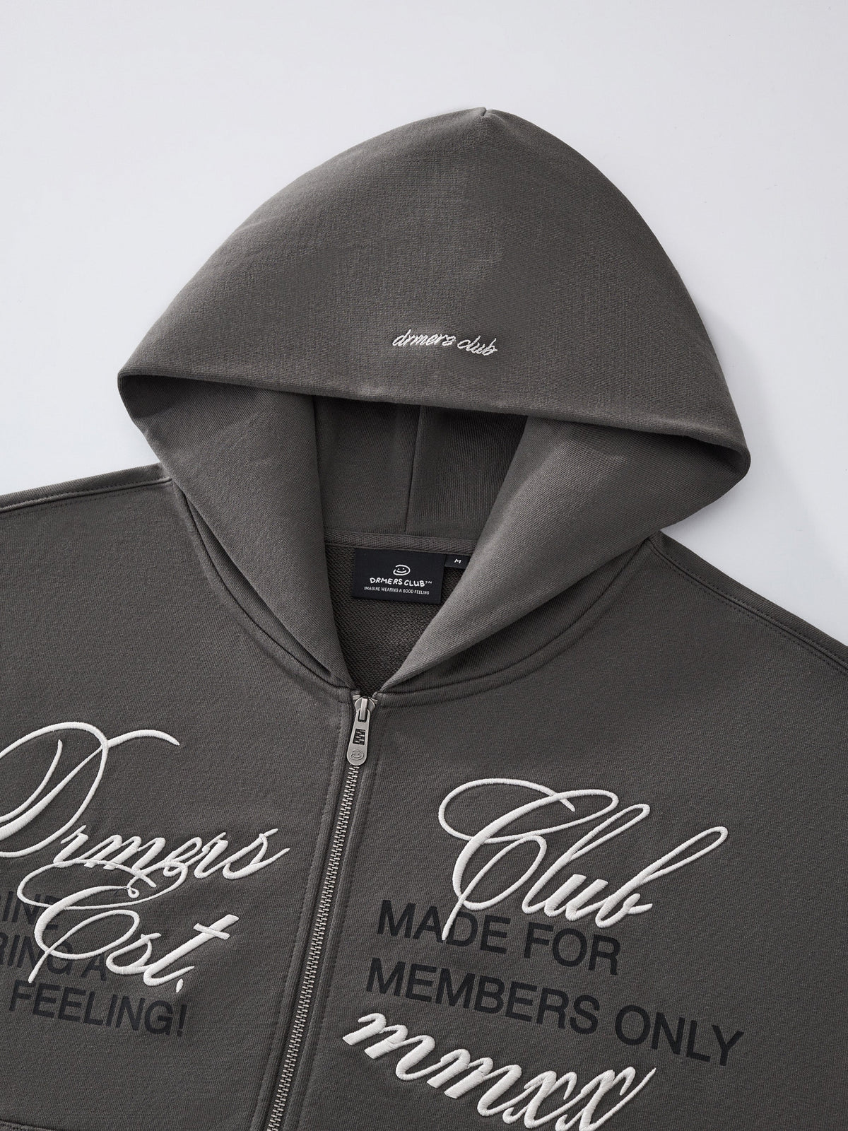 CURSIVE ZIP UP - DARK TAUPE