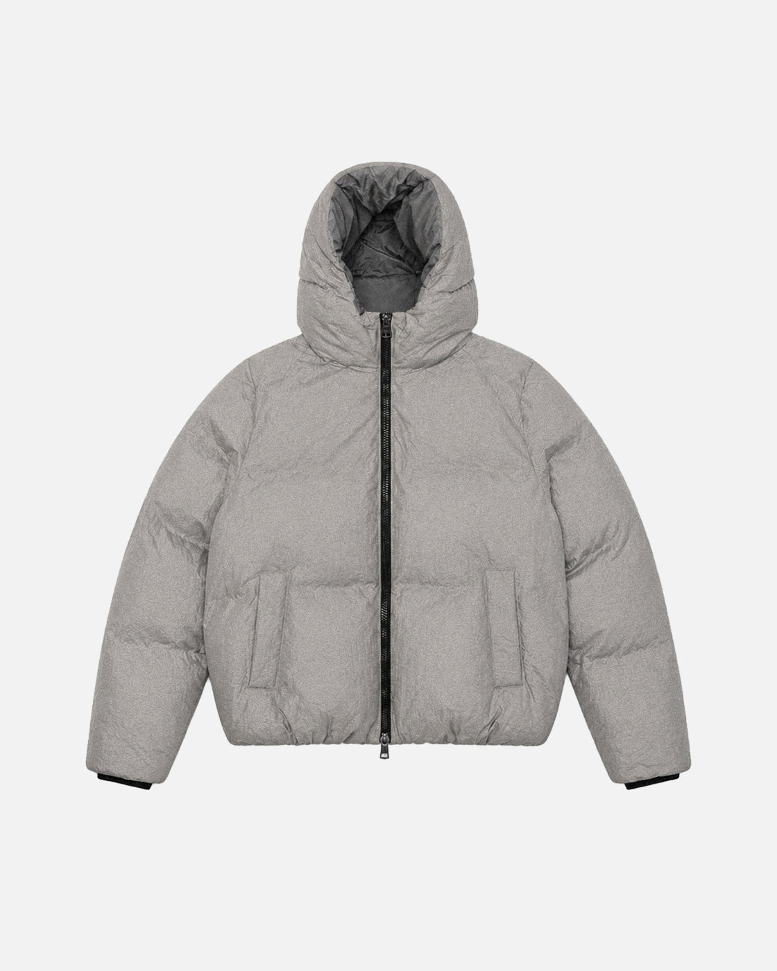 Hooded Puffer Jacket - Grey