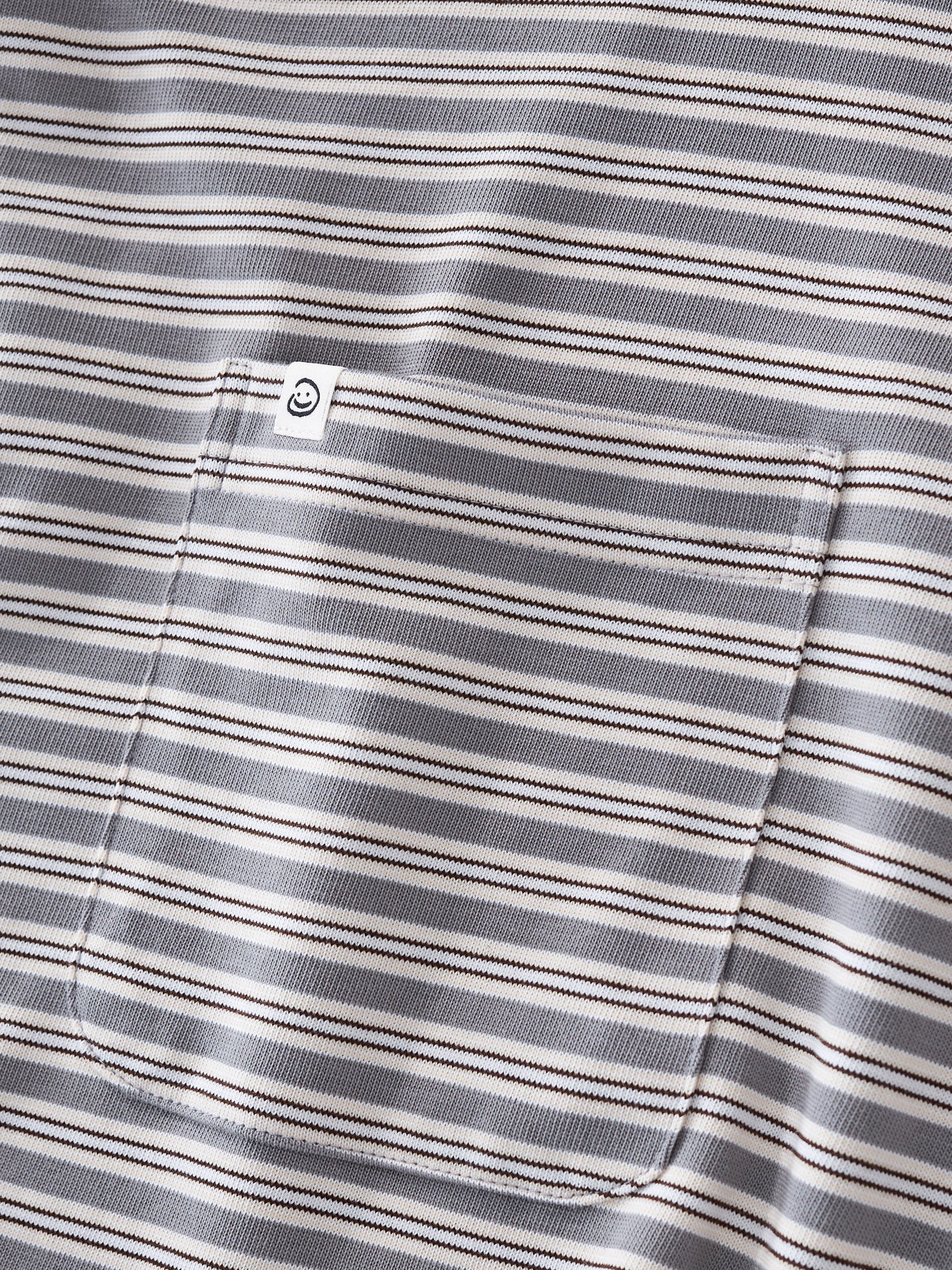 POCKET STRIPED LONG SLEEVE - LIGHT GREY