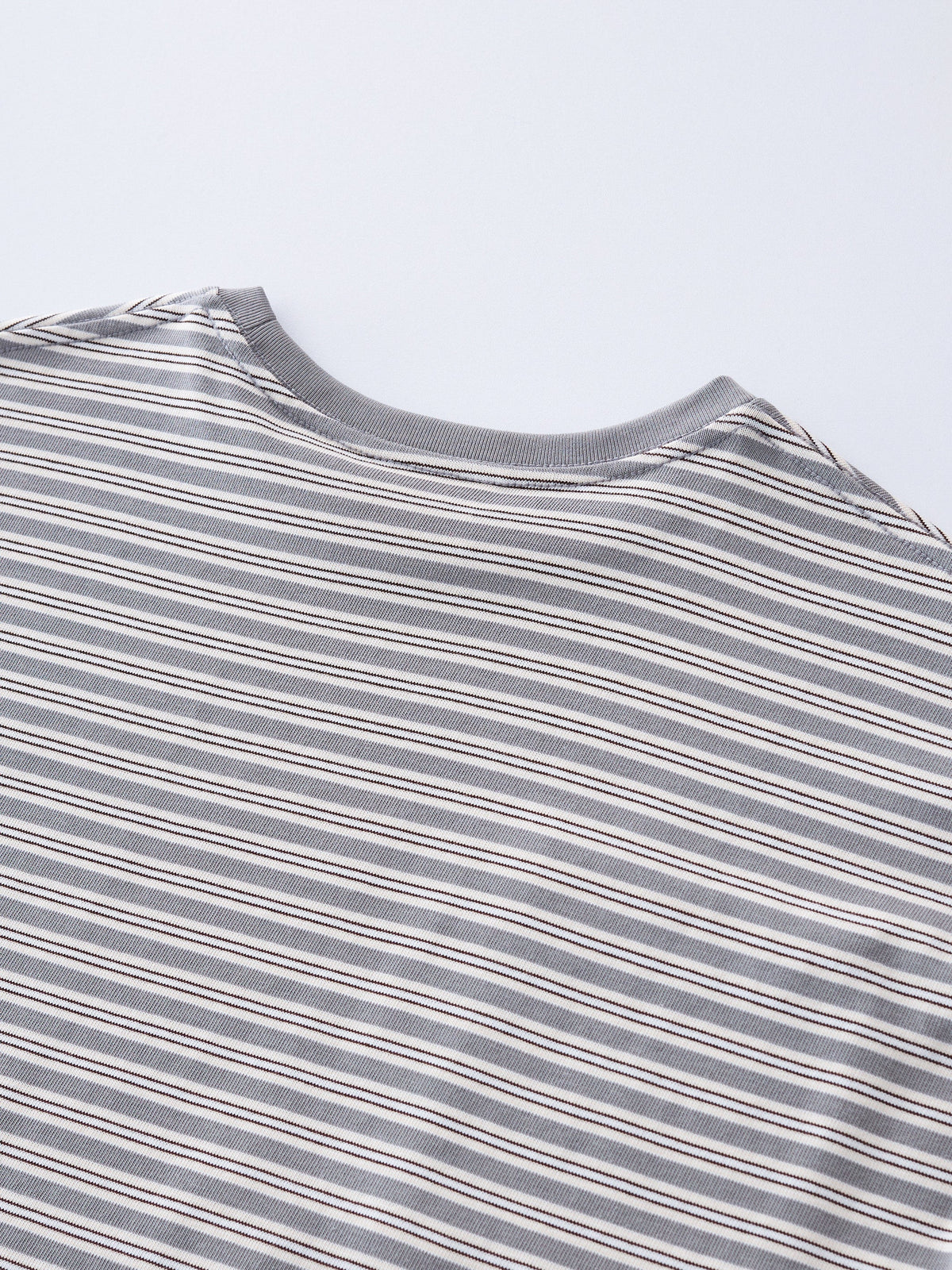POCKET STRIPED LONG SLEEVE - LIGHT GREY