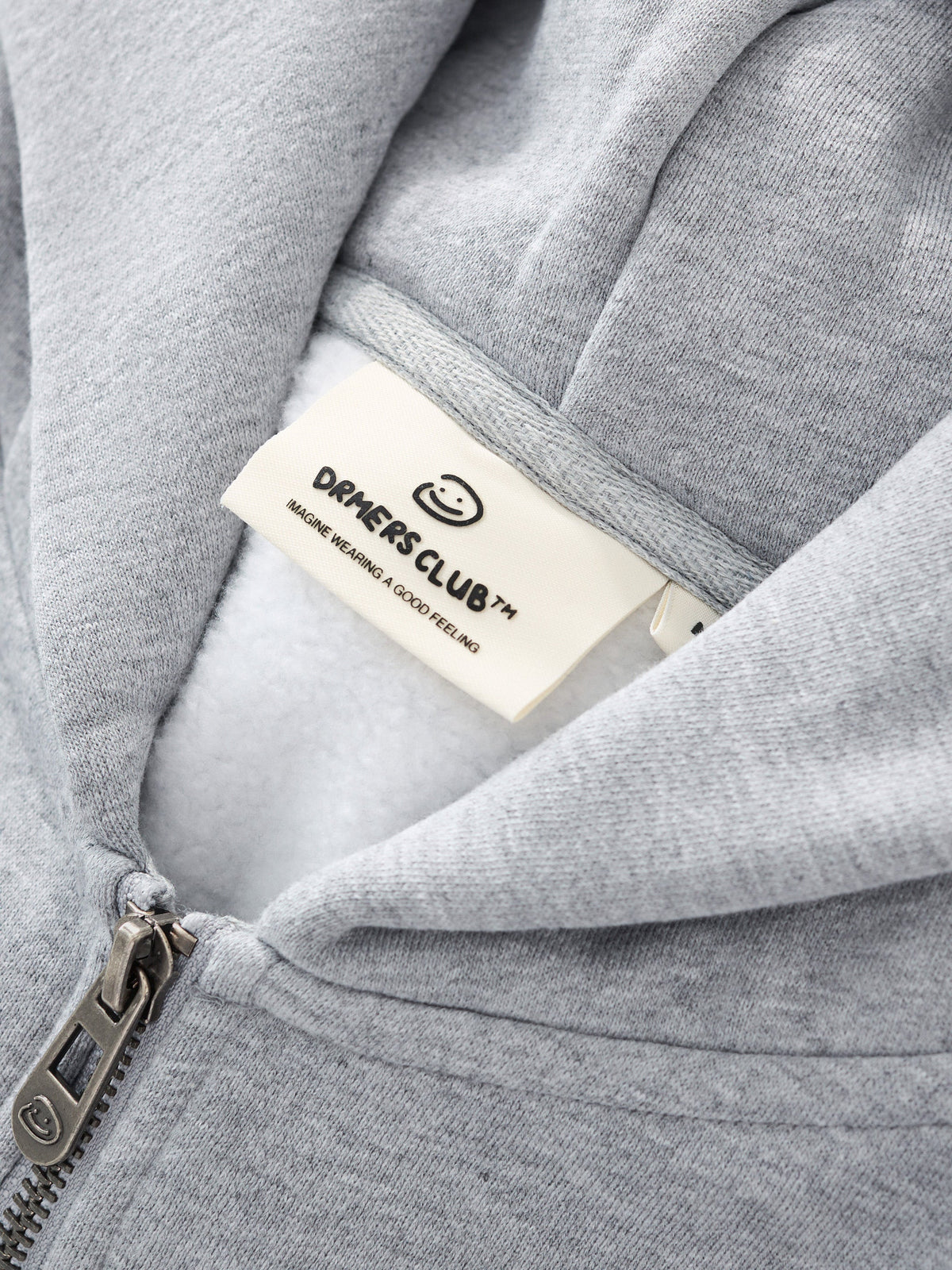 SIGNATURE BASIC ZIP UP - HEATHER GREY