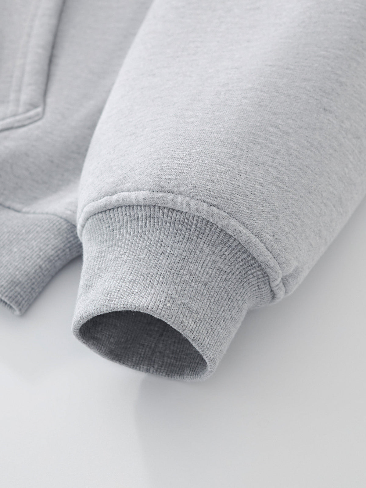 SIGNATURE BASIC ZIP UP - HEATHER GREY