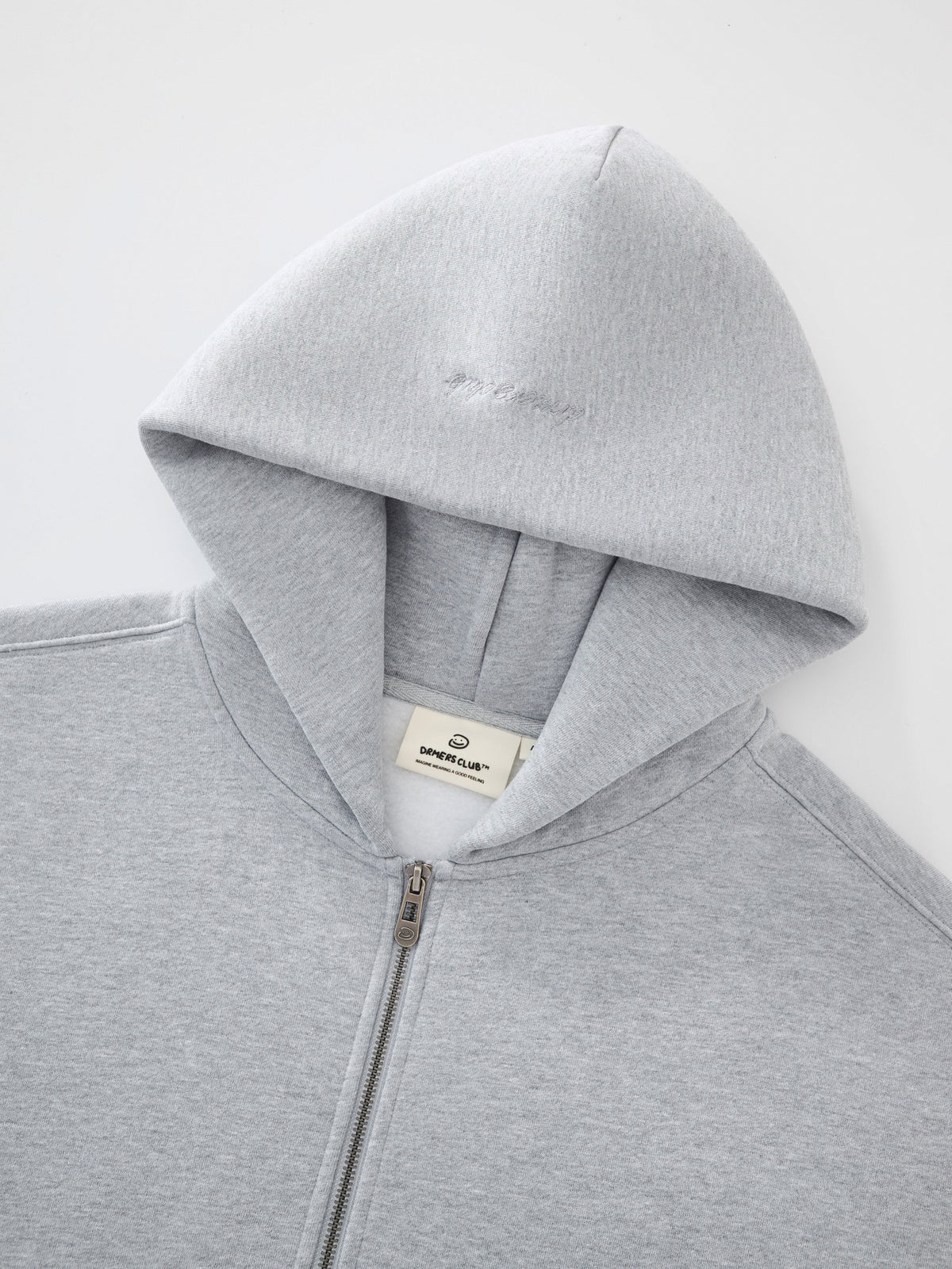 SIGNATURE BASIC ZIP UP - HEATHER GREY