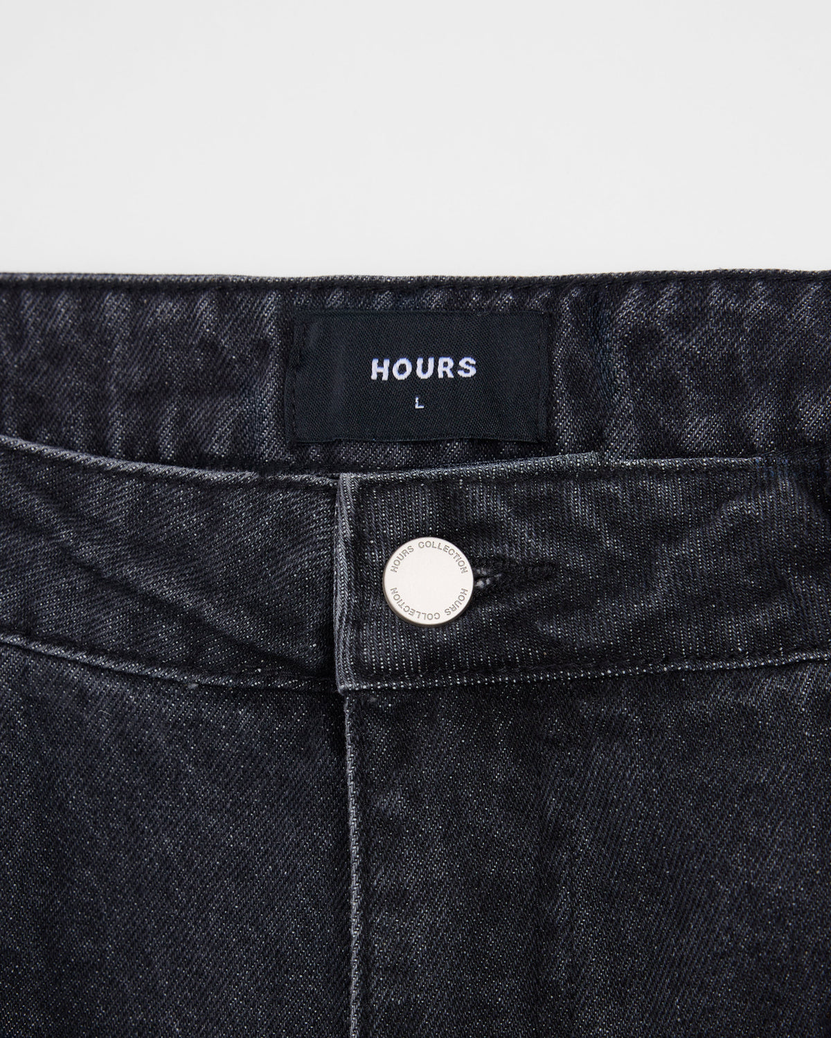 Baggy Denim Pants - Washed Black