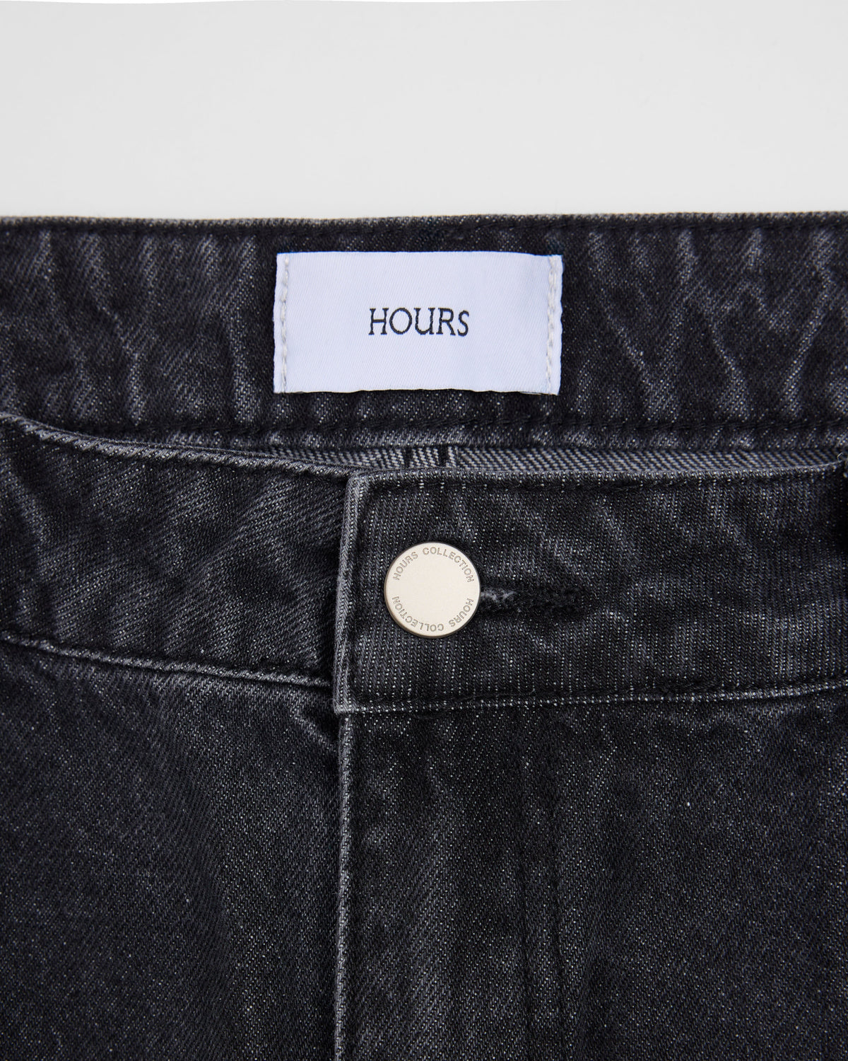 Flare Denim Pants - Washed Black