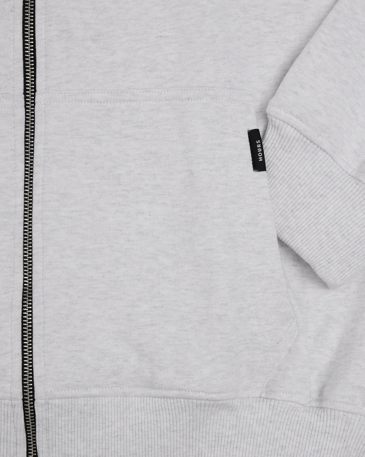 Drop Shoulder Zip Hoodie - Ash